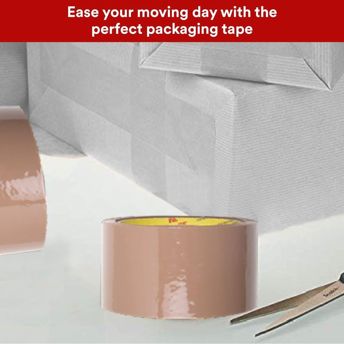 Scotch BOPP Packaging Tape - Polypropylene Tan Tape | 5 cm x 50 m 1 pc Combo