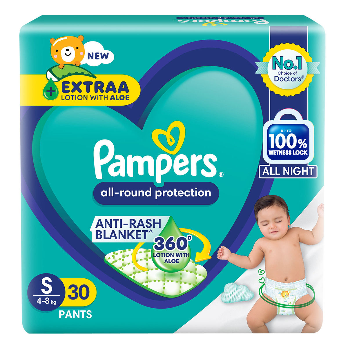 Pampers All Round Protection Baby Diapers | Pant Style | S | 30 pcs