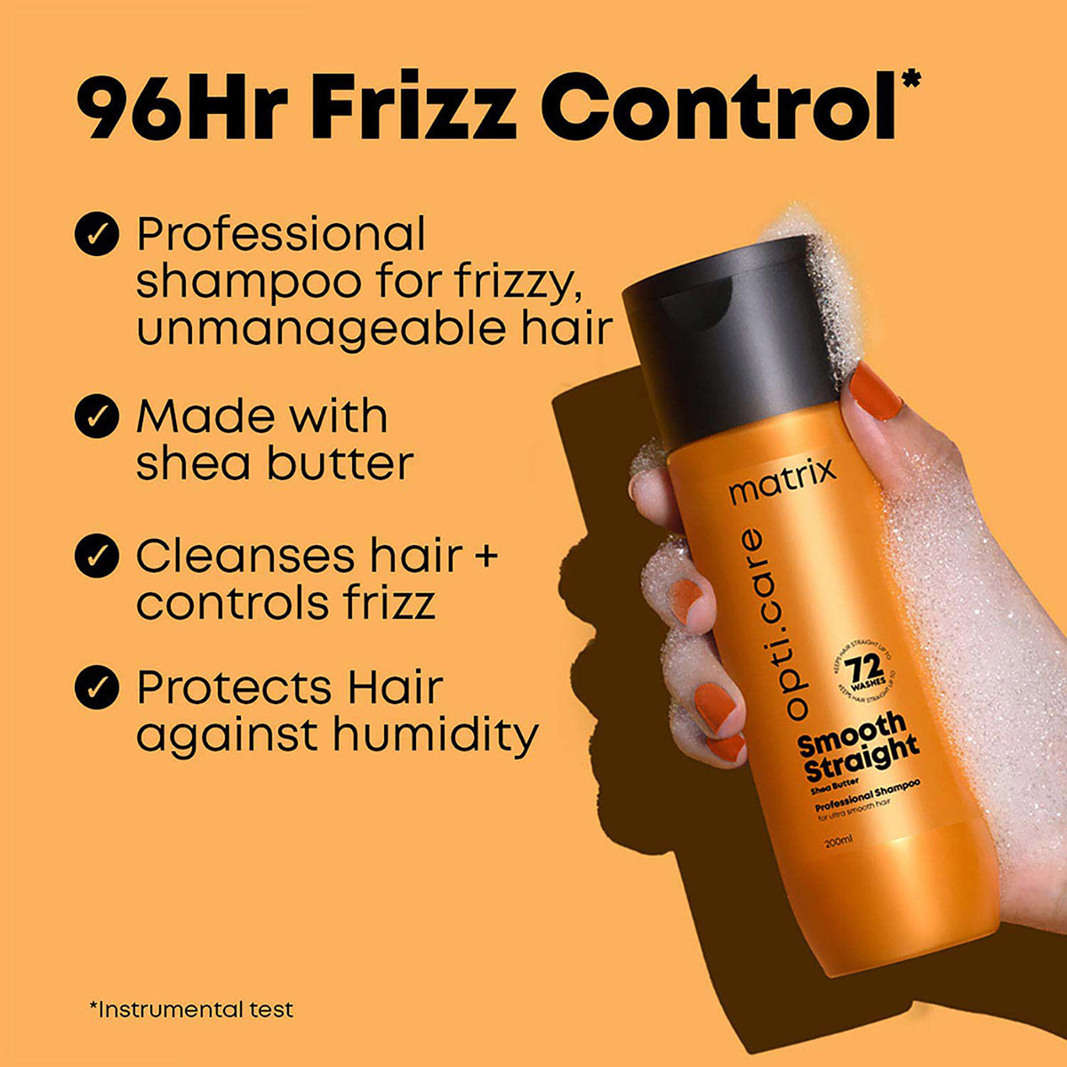 MATRIX Opti.Care Professional shampoo for frizzy hair, 96Hr Frizz Control, with Shea Butter