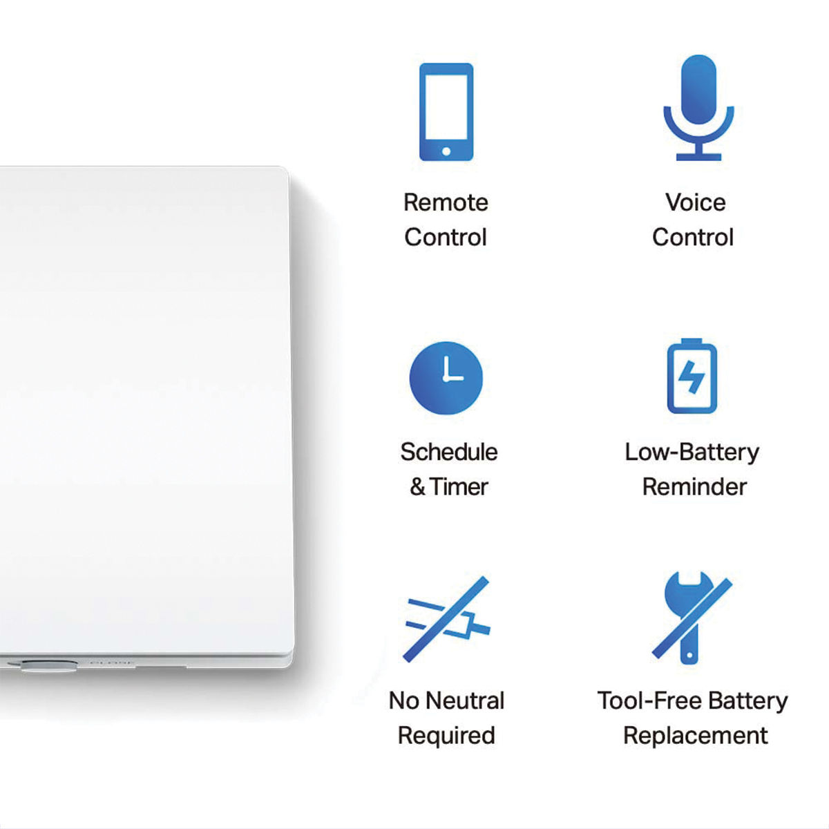 TP-Link Tapo S210 Smart Light Switch, 1-Gang 1-Way,Work With Alexa & Google Home, Tapo Hub Required