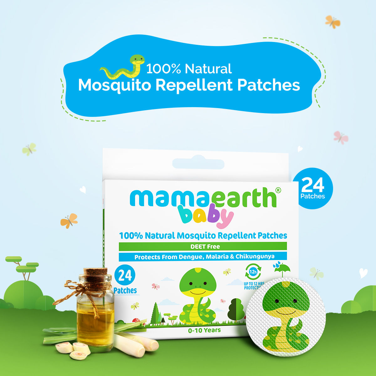 Mamaearth Natural Repellent Mosquito Patches For Babies With 12 Hour Protection