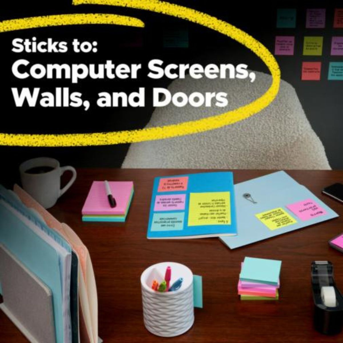 Post-it Sticky Notes - 76 mm x 76 mm | Multicolour | Paper | Square | 40 Sheets