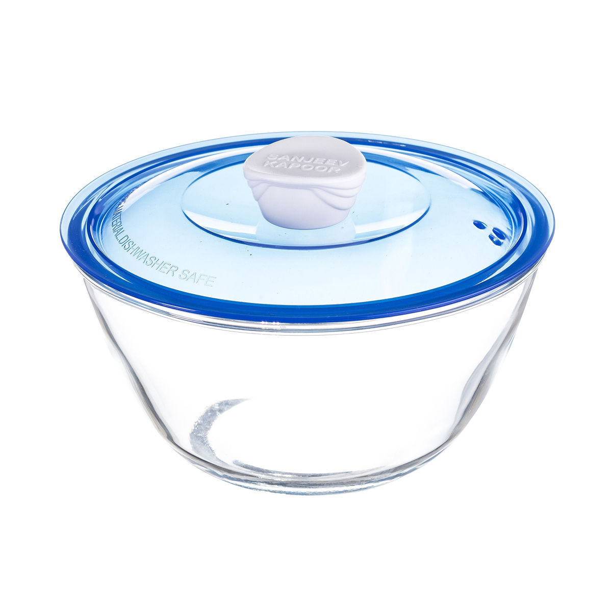 Sanjeev Kapoor Kingston High Borosilicate Mixing Bowl-Blue Lid 1.5 L - Set Of 1 Pcs