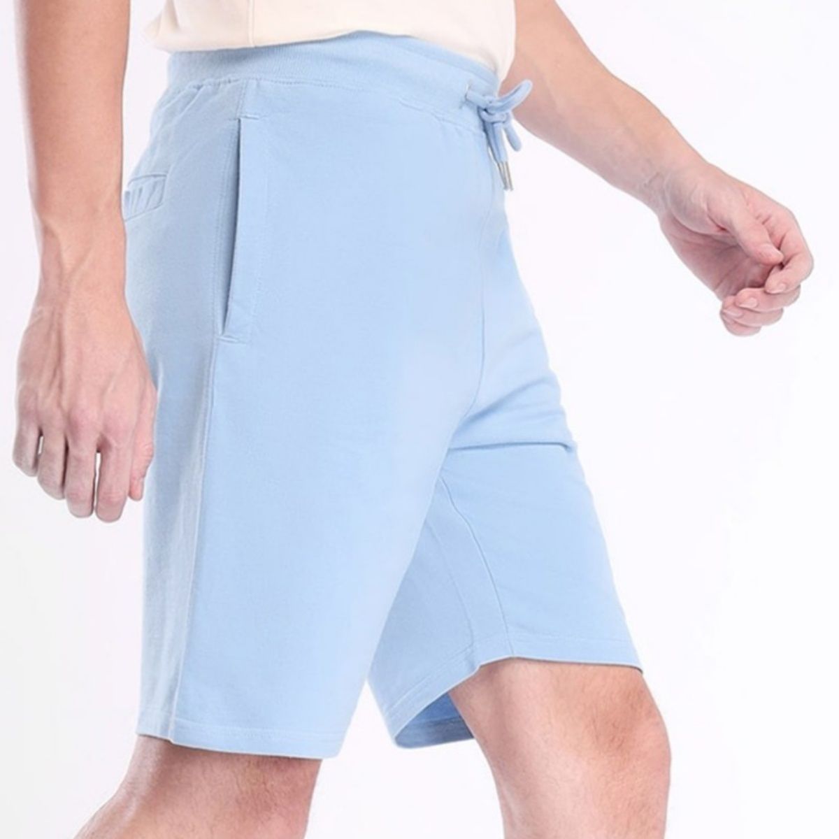 EQL Men's Pure Cotton Shorts | Light Blue - L
