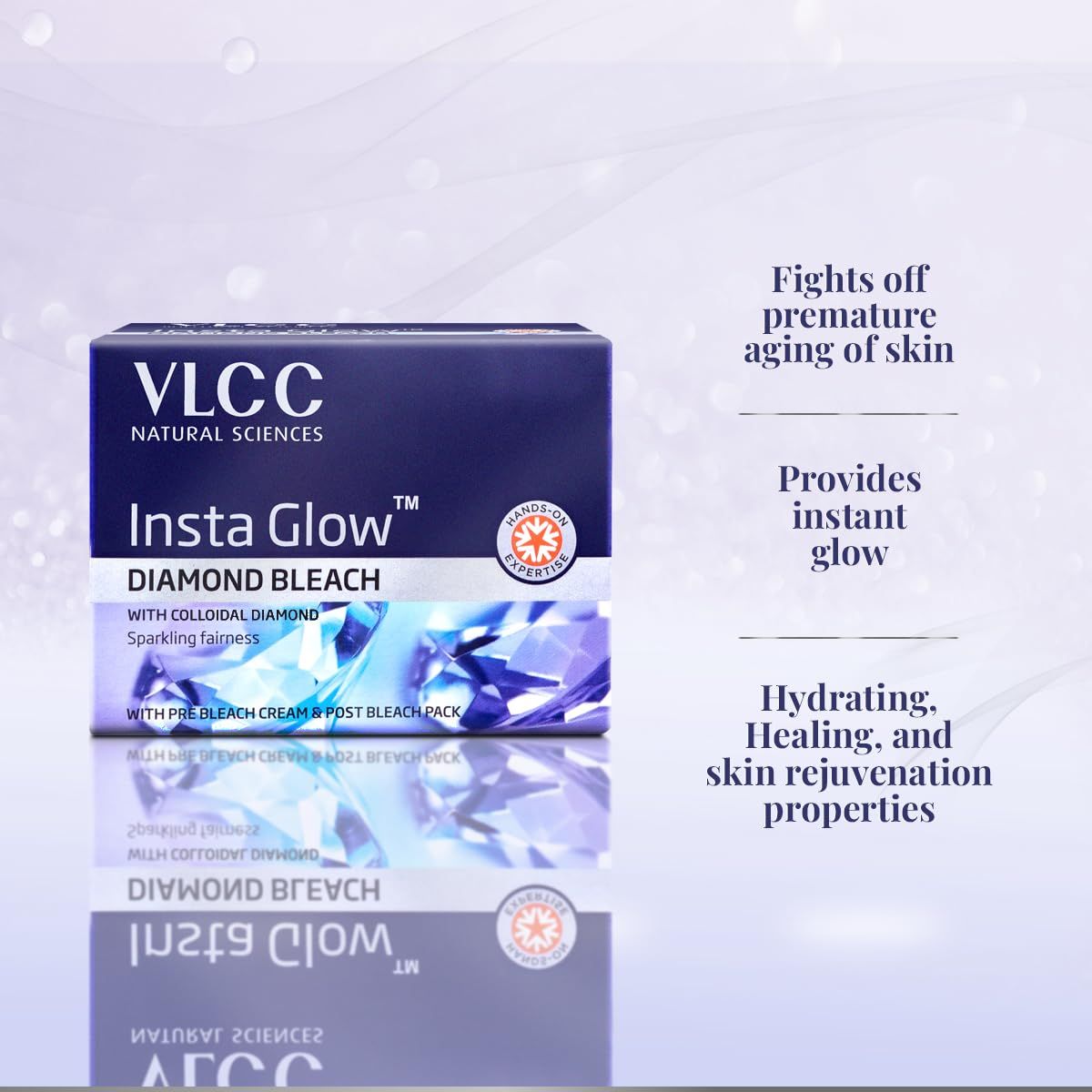 Vlcc Anti Tan Single Facial Kit(60gms) & Vlcc Insta Glow Diamond Bleach(60gms) Combo