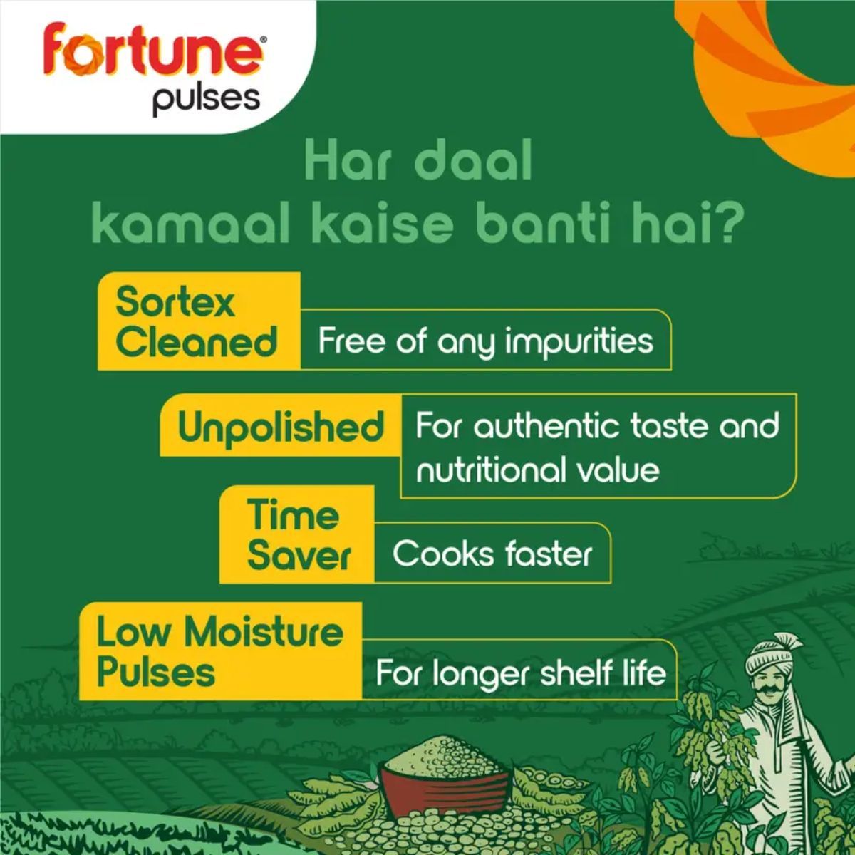 Fortune Unpolished Chana Dal