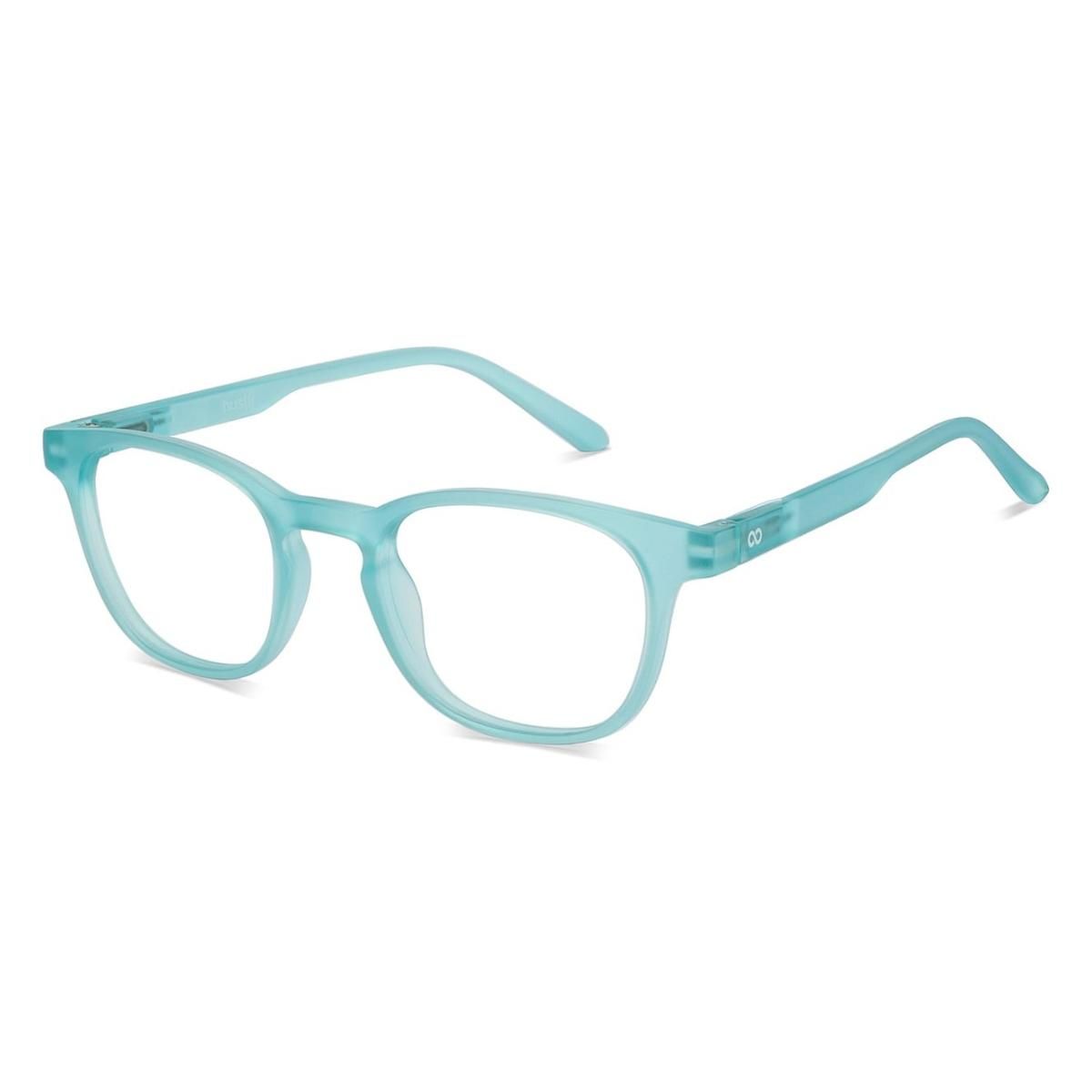 Lenskart Hustlr Unisex Solid Plastic Computer Glasses | Blue Sky - Small