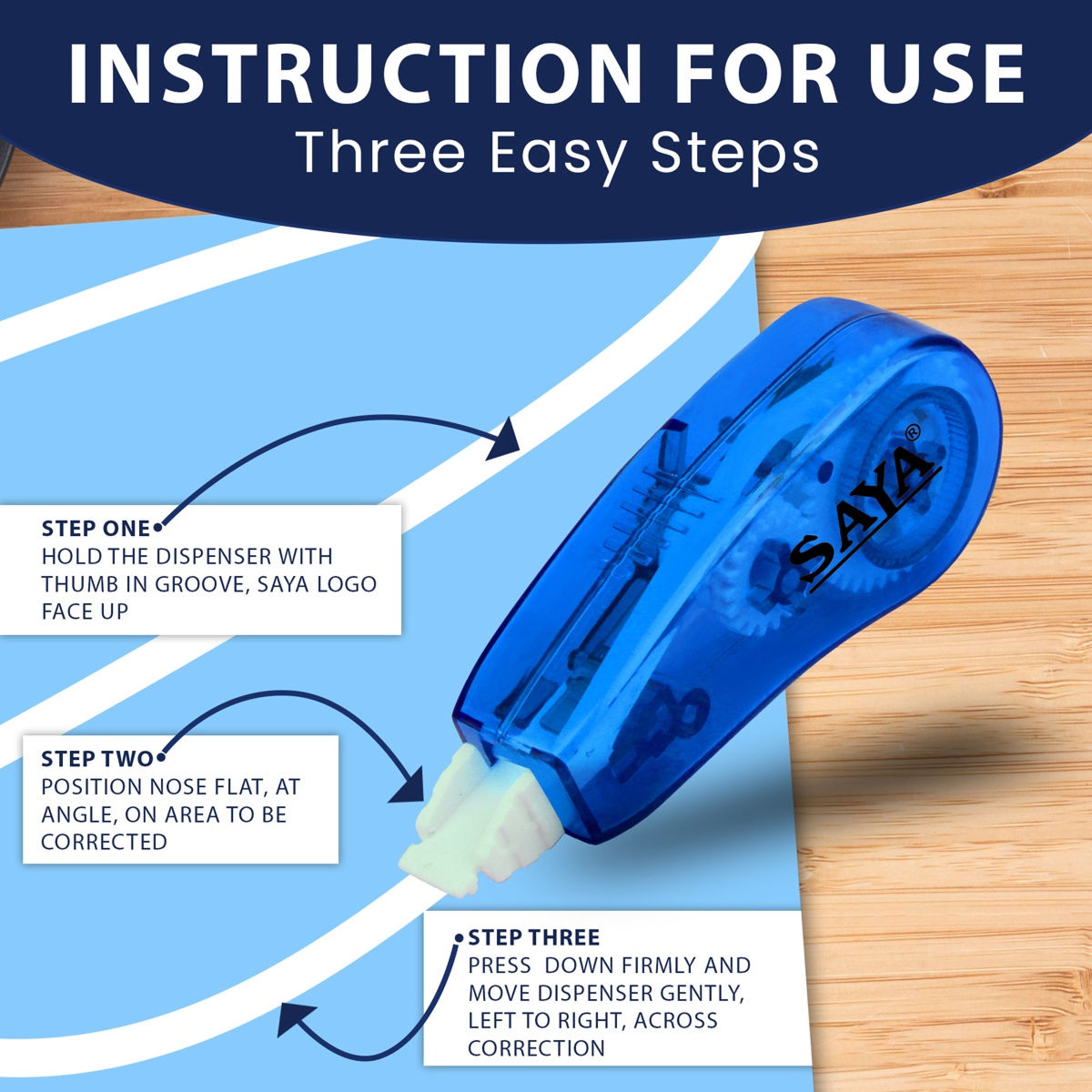 Saya Assorted Correction Tape - 3 m