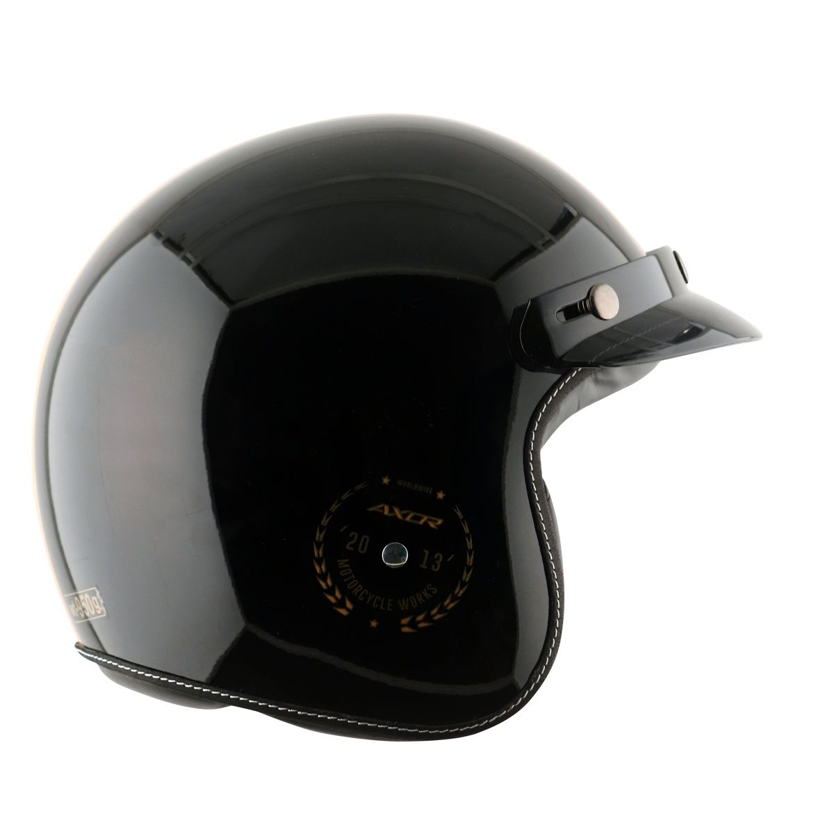 Axor Retro Jet Euro Globe Isi Ece And Dot Certified Open Face Helmet - Black Helmet - XL