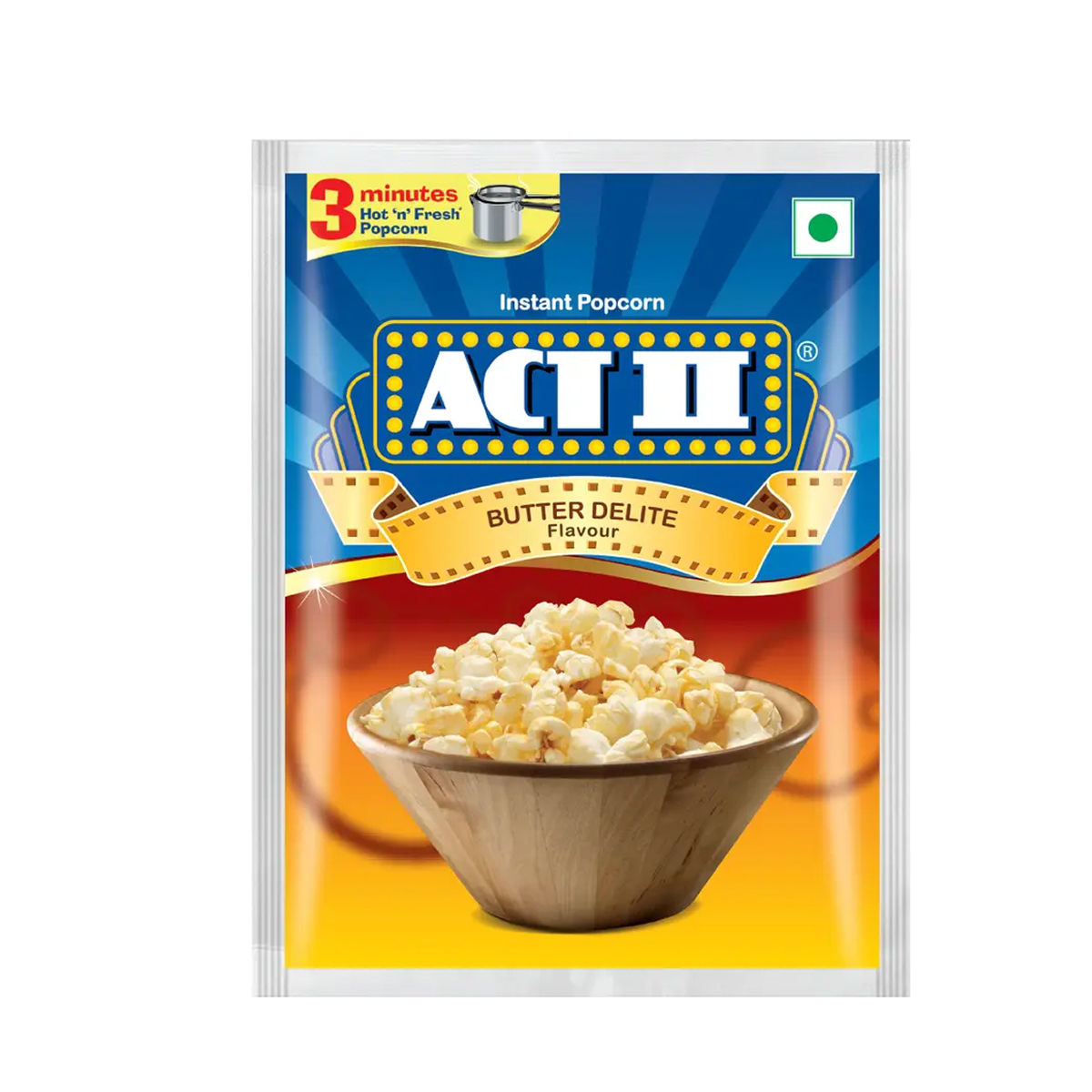 ACT II Instant Popcorn - Butter Delite, Buy 2 Get 1 free offer, Hot & Fresh in 3 mins