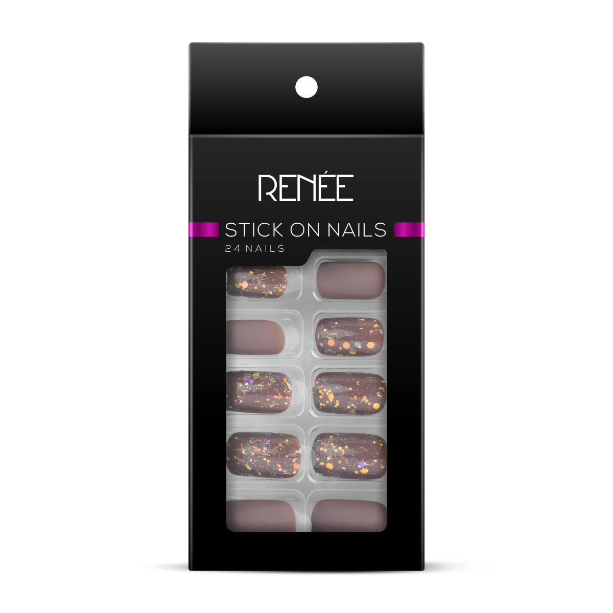 Renee Stick On Nails Dn 04| 24 Reusable Artificial Fake Nail Set