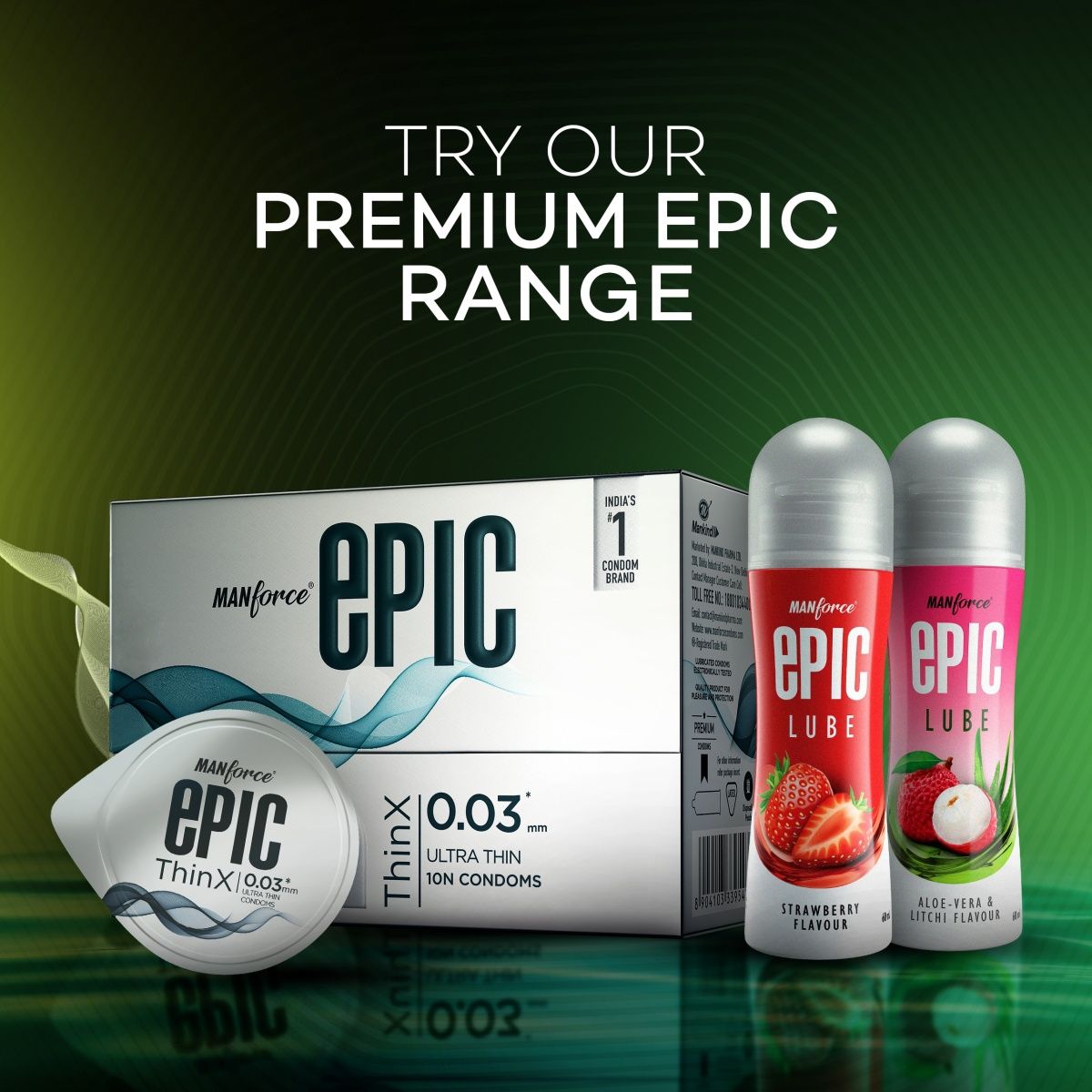 Manforce High combo - Double apple + Kiwi Paan