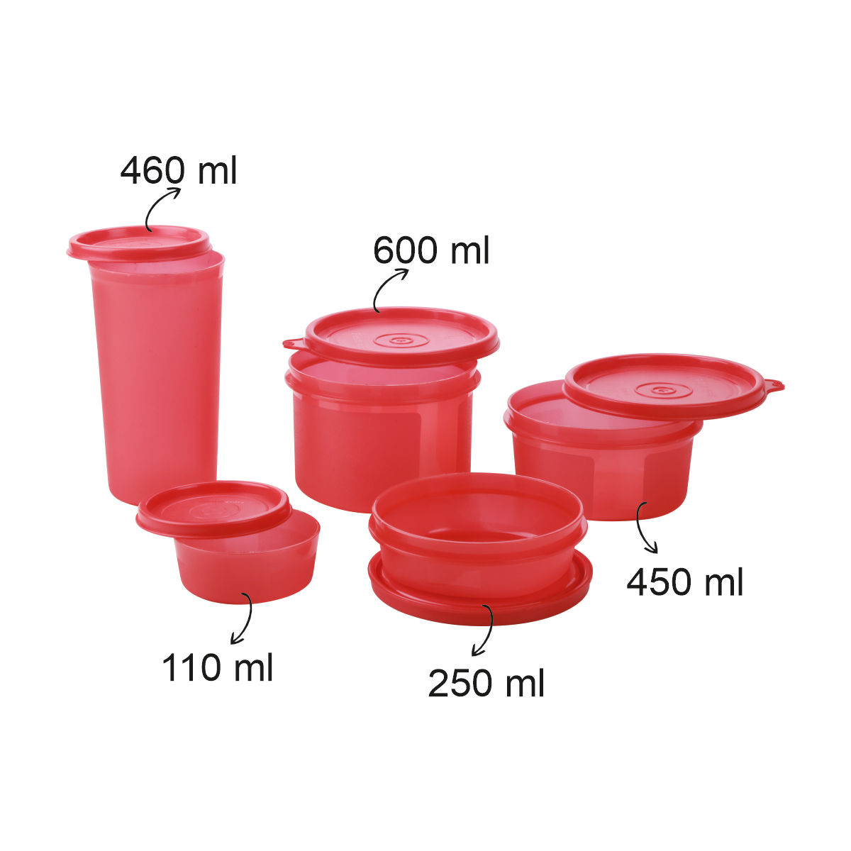 Joyo Fresherware Container - Assorted Colours (Set Of 5)