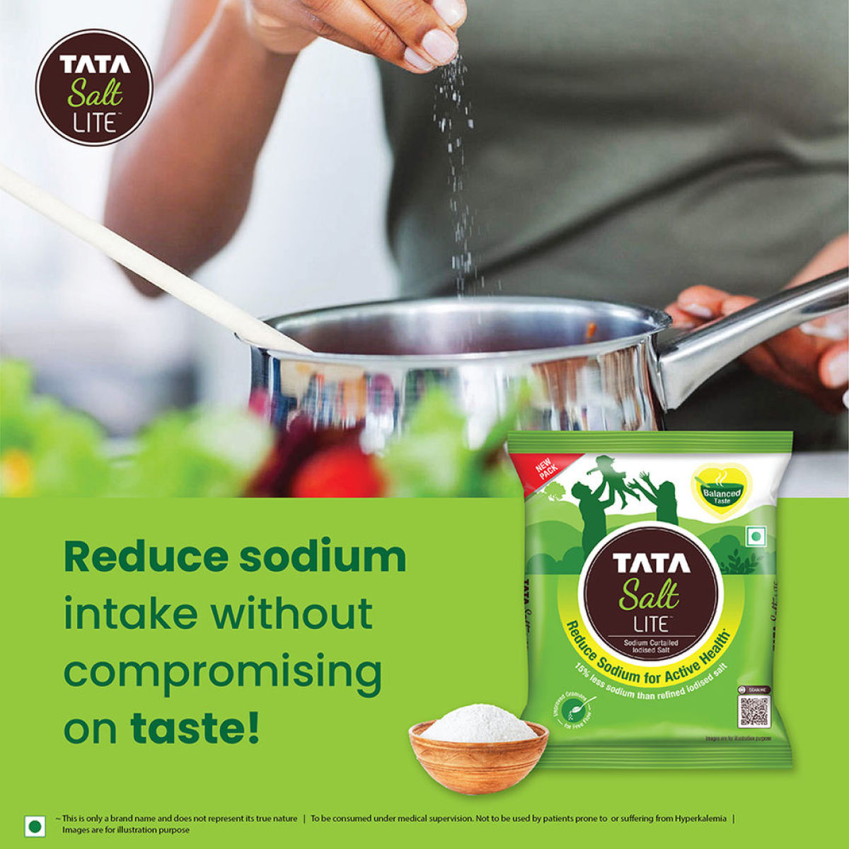 Tata Salt Lite | 15% Low Sodium Iodized Salt