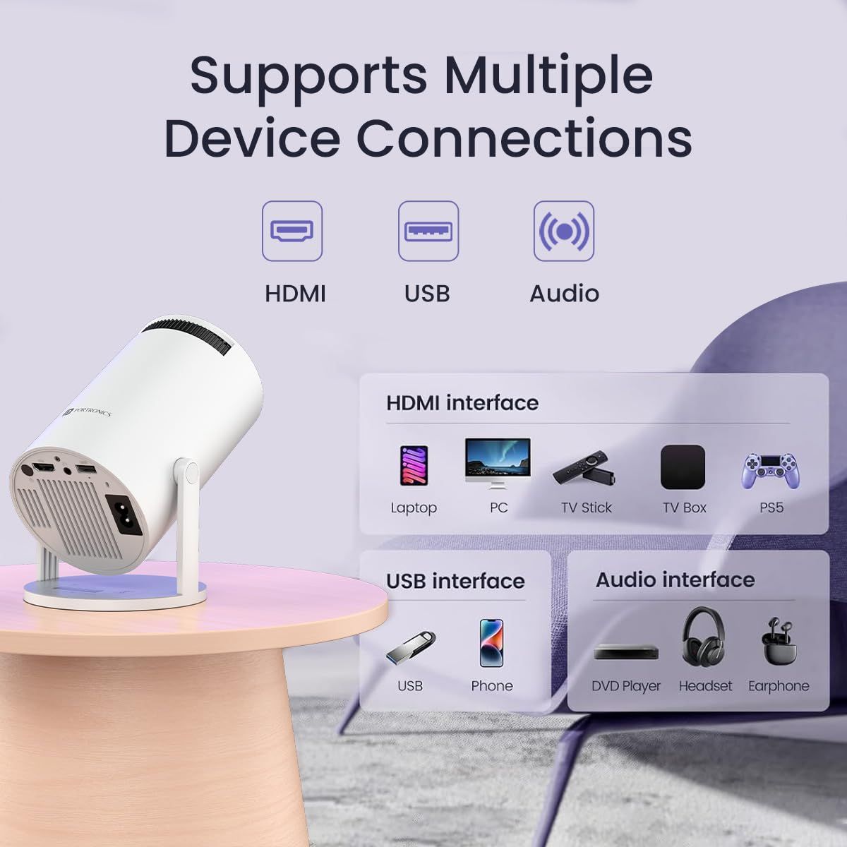Portronics Beem 440 Smart Android Projector