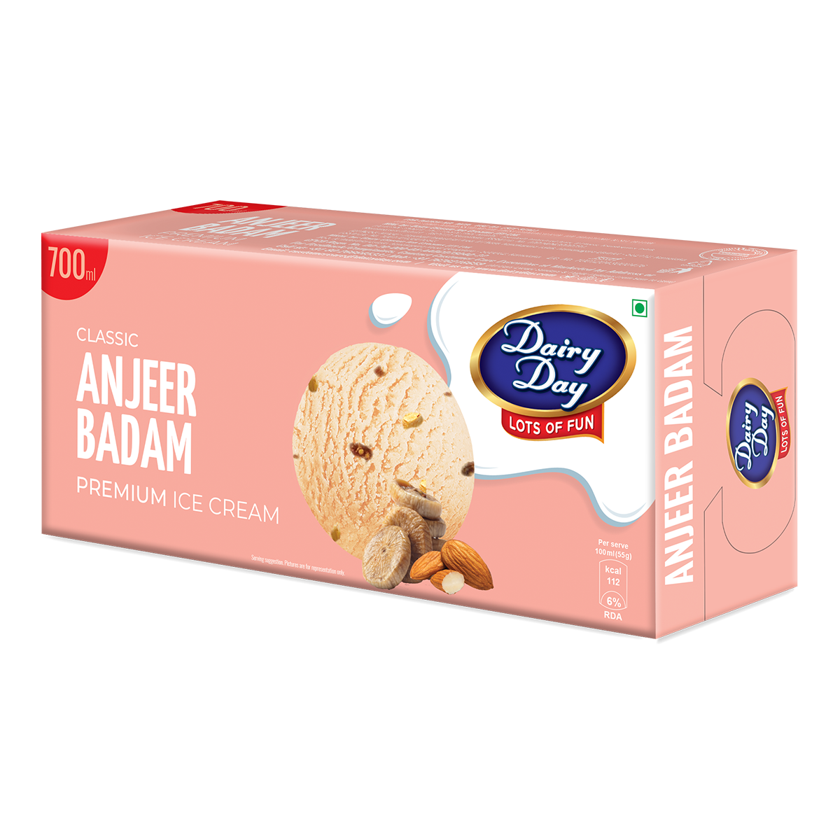 Dairy Day Anjeer Badam Ice Cream Tub
