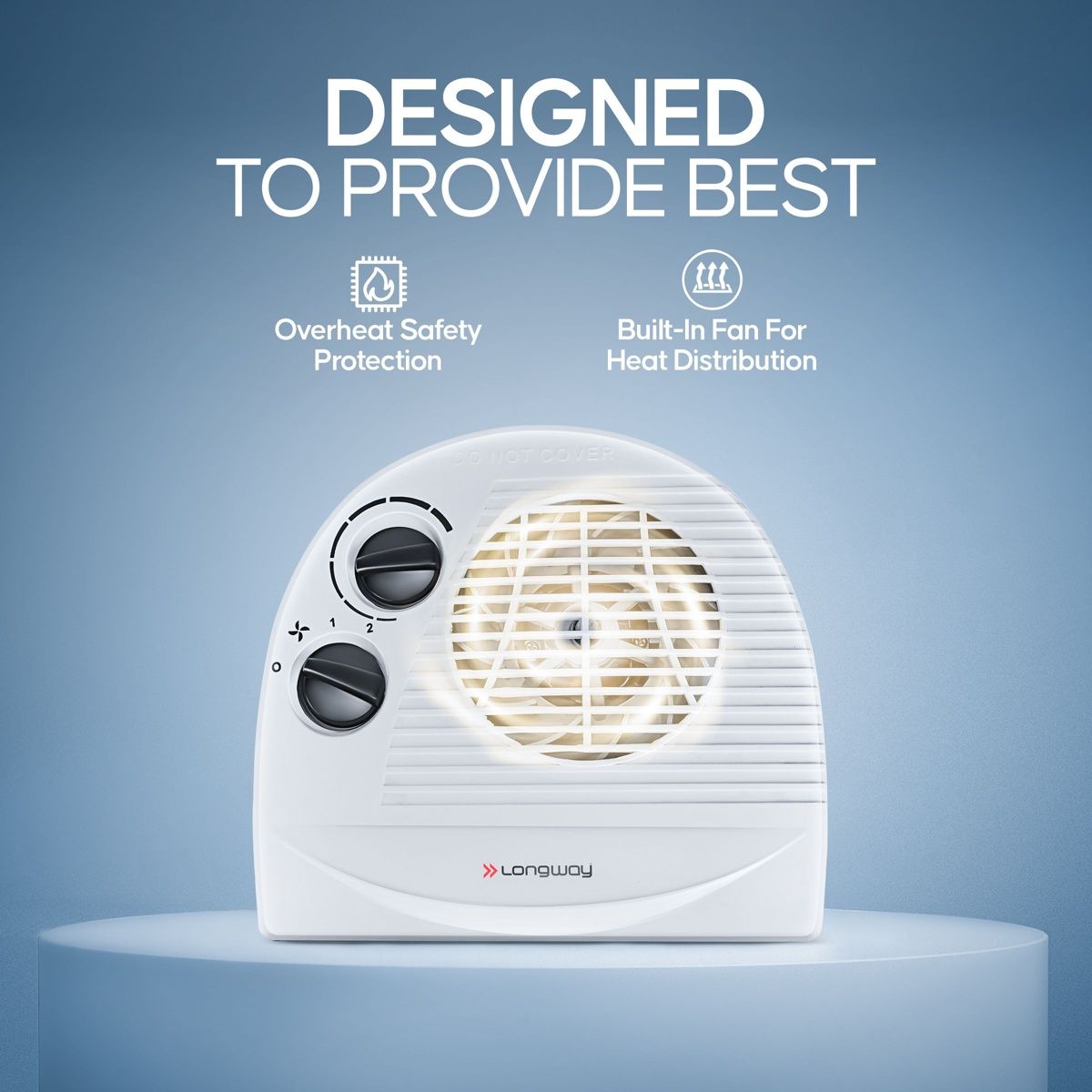 Longway Magma 2000, 1000 W Fan Room Heater With Isi Approved (White)