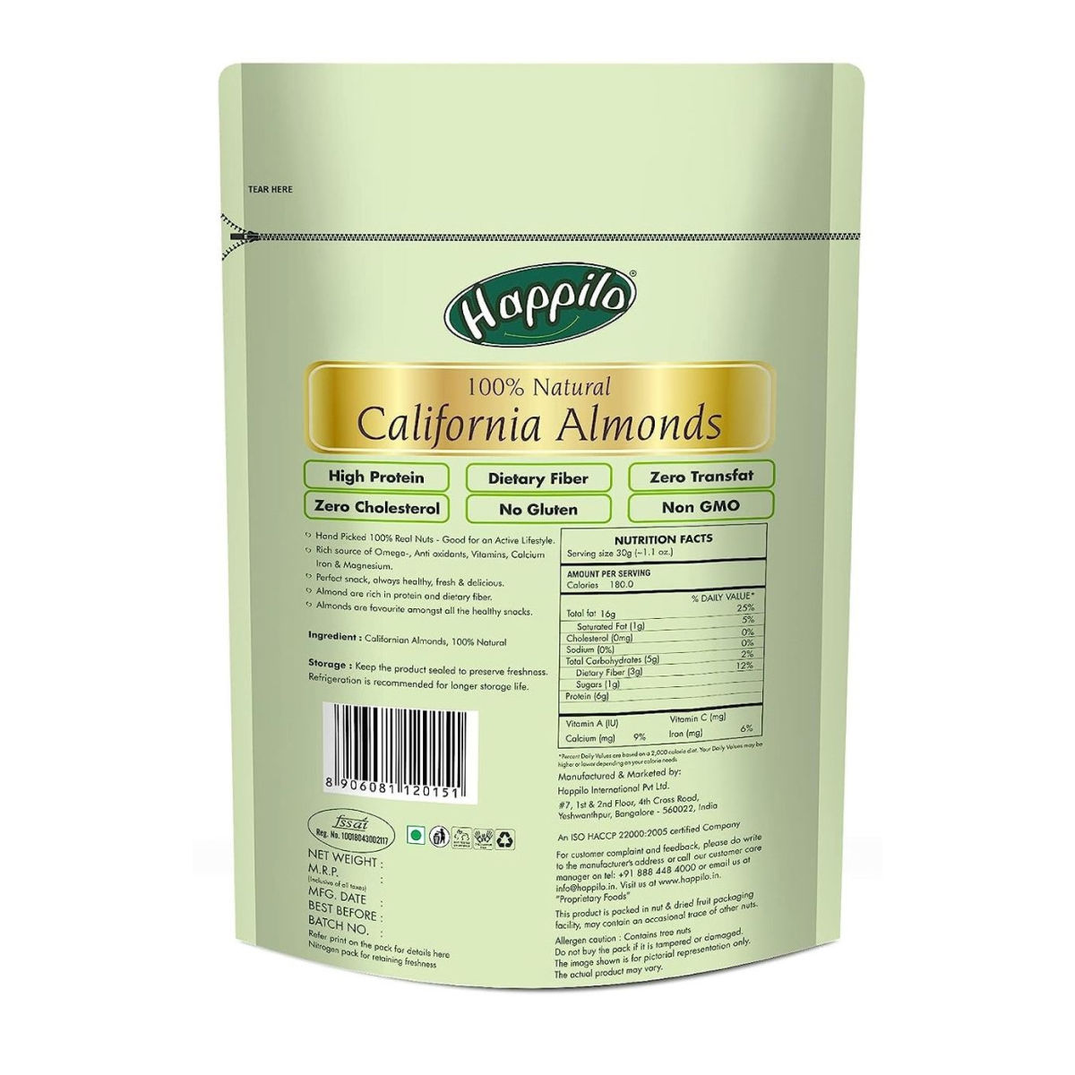 Happilo Premium Californian 100% Natural Almonds