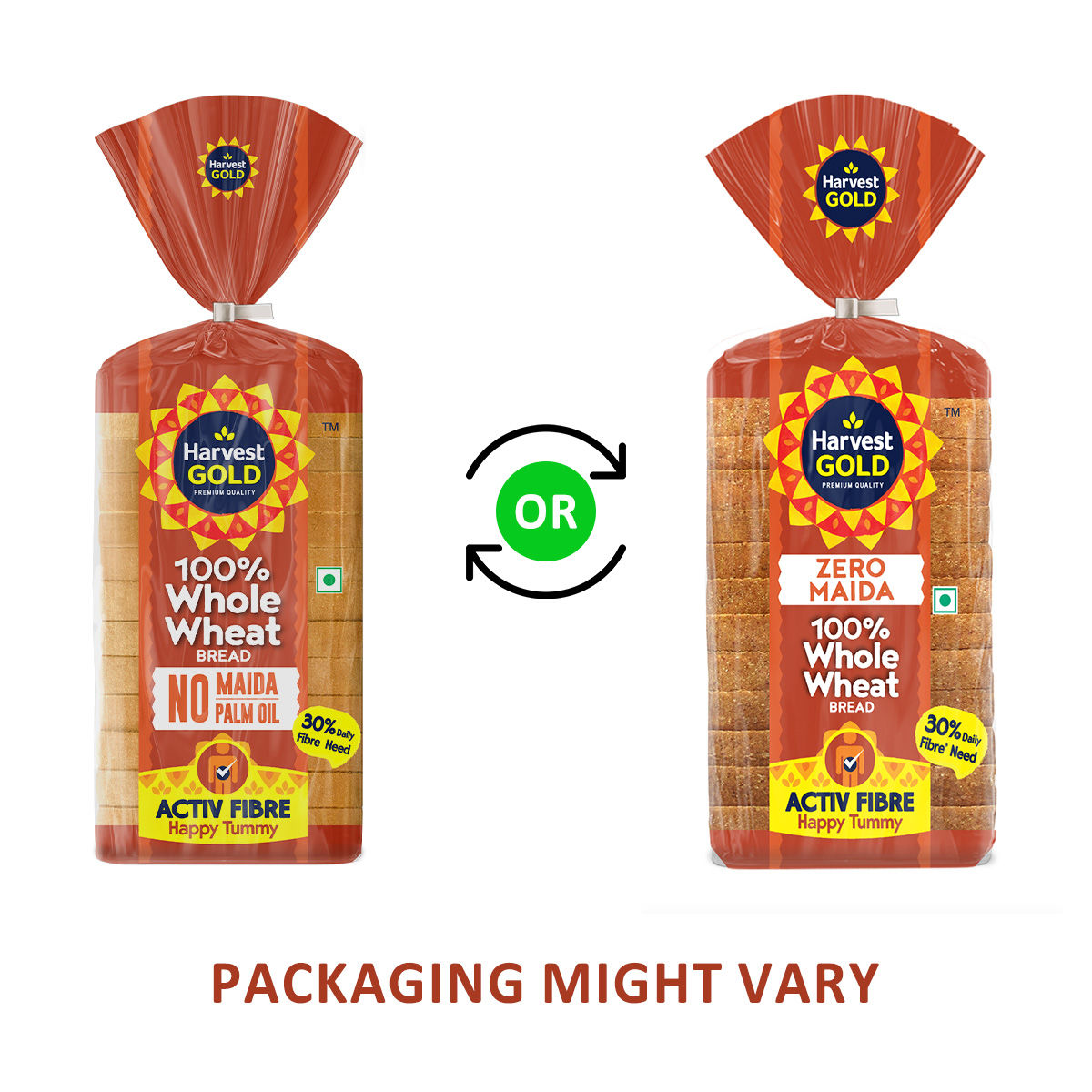 Harvest Gold - 100% Whole Wheat Bread (Zero Maida)