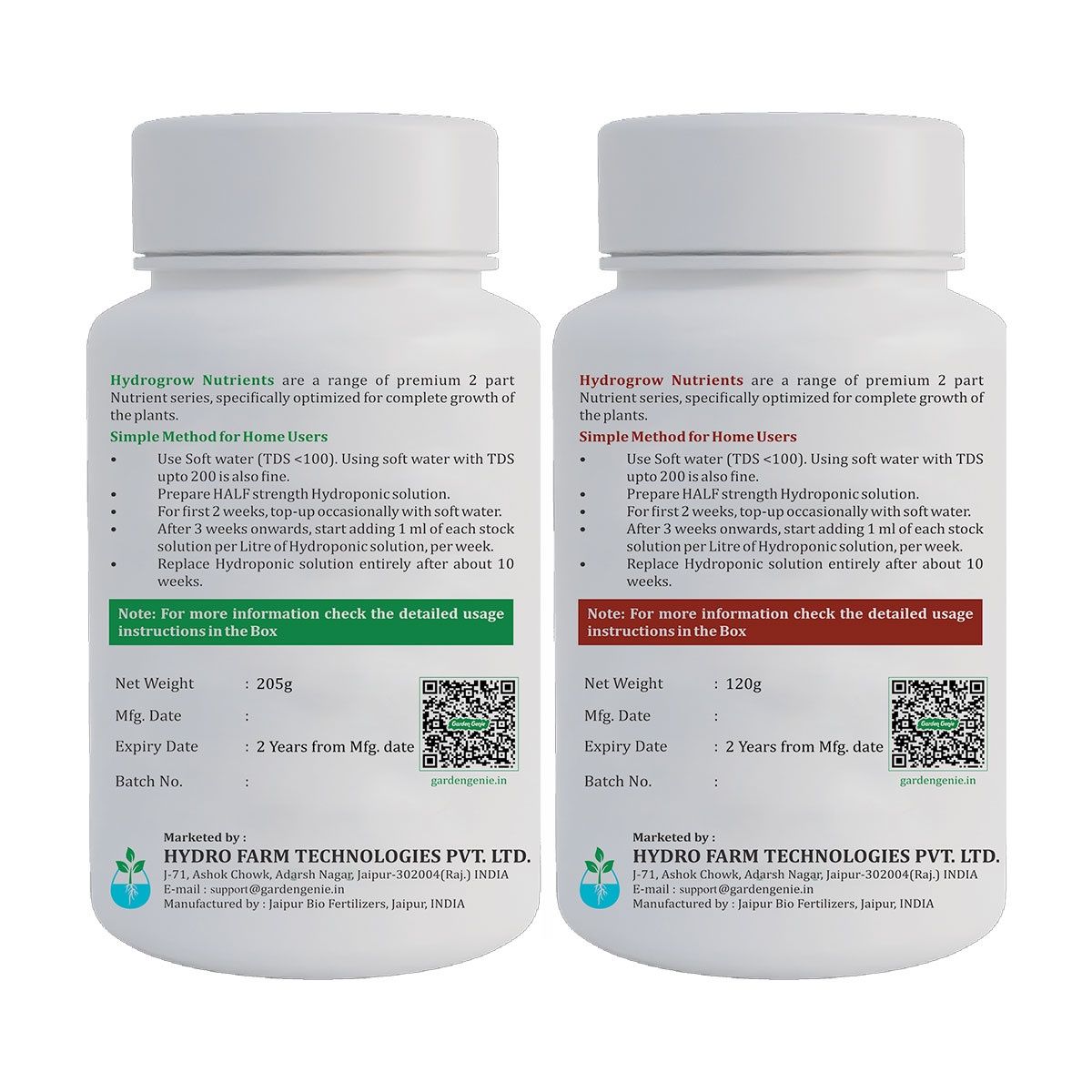 Hydroponic Solid Mixture A & B | Contains NPK for nurturing plants | Makes 200 Ltr fertiliser