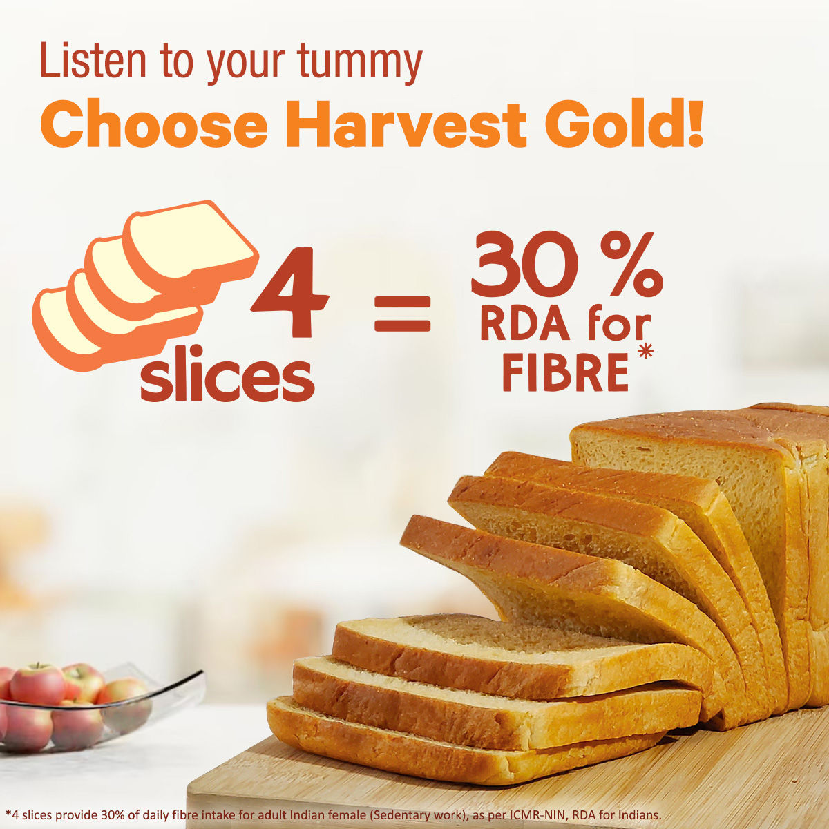 Harvest Gold - 100% Whole Wheat Bread (Zero Maida)