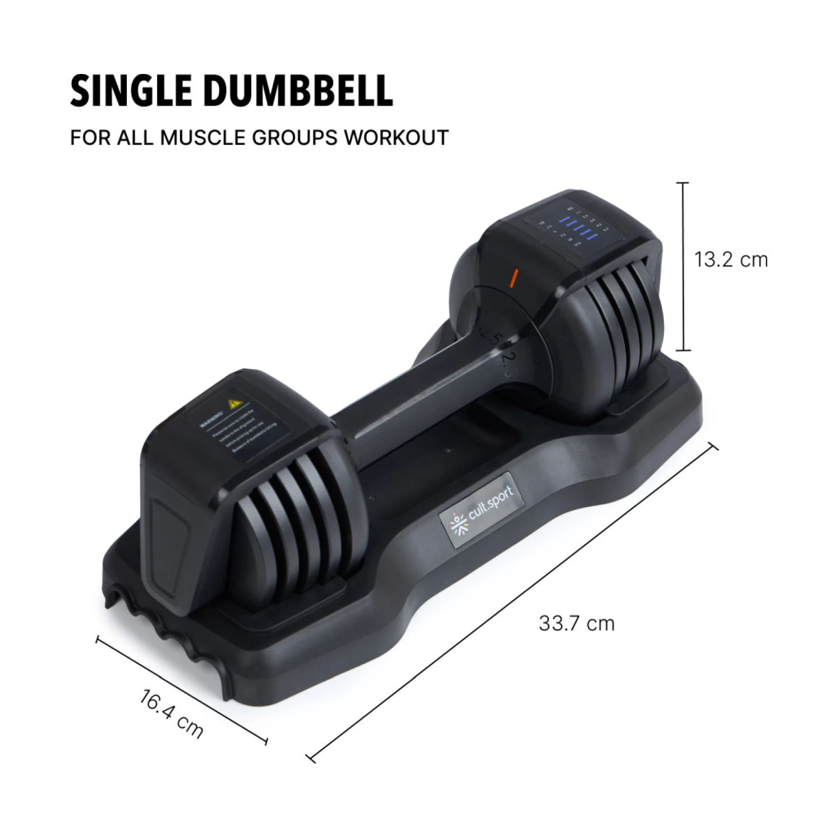 Cult 5.7 kg Adjustable Dumbbell Single Divo | Set of 1