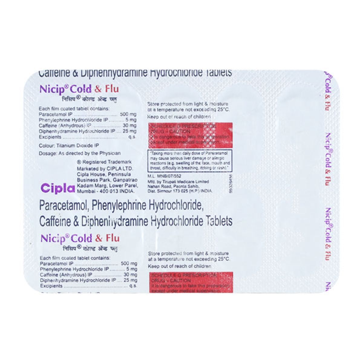 Nicip Cold & Flu Tablet
