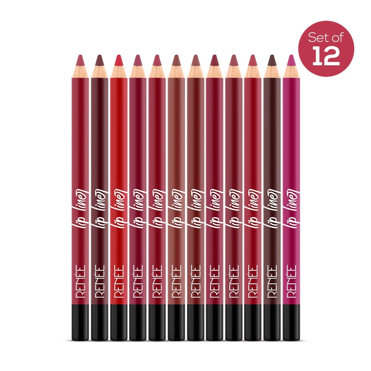 Renee Define Matte Lip Liner | Set of 12