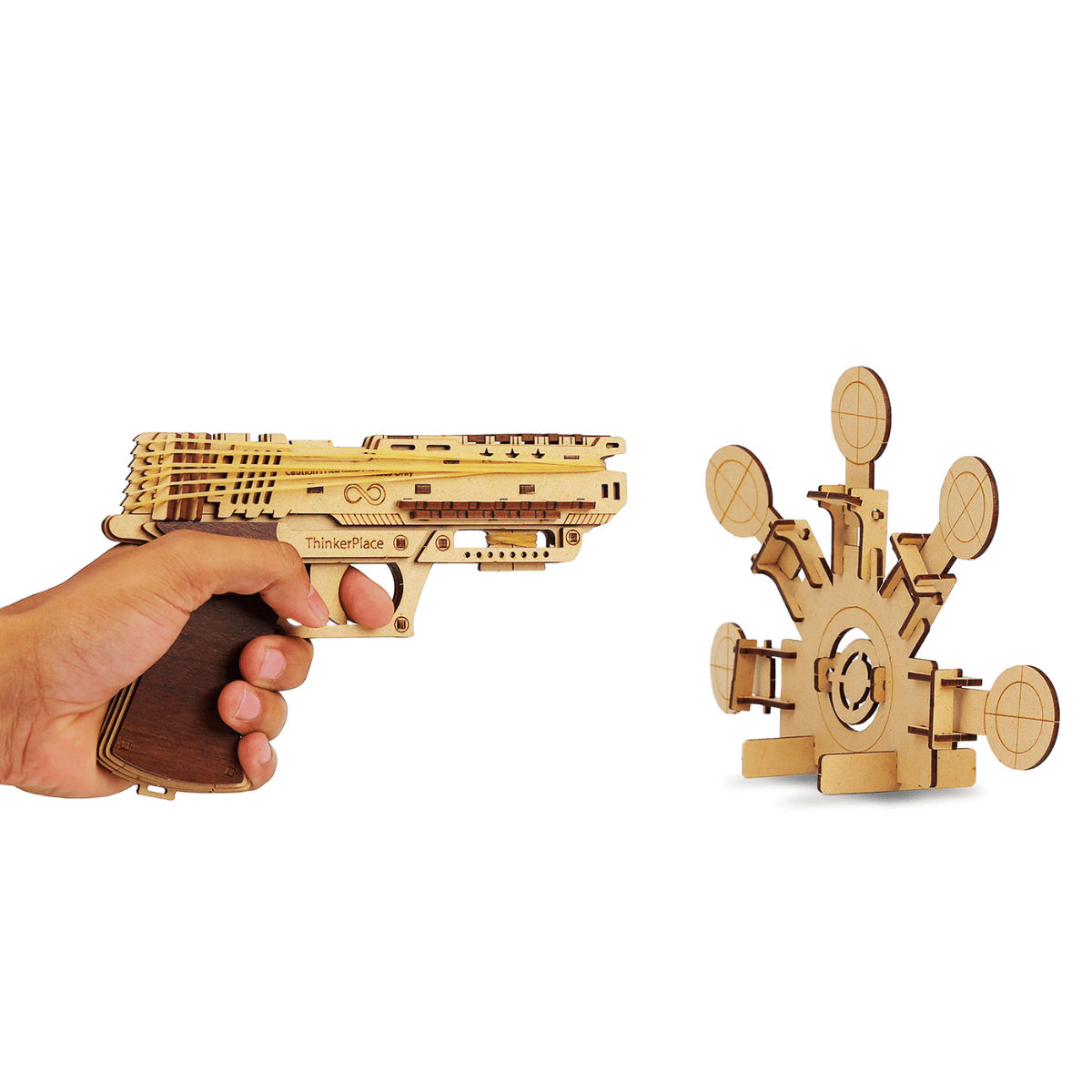 ThinkerPlace DIY Blaster Gun & Target | Build, Color & Play with Working Blaster Gun (Age 8+)