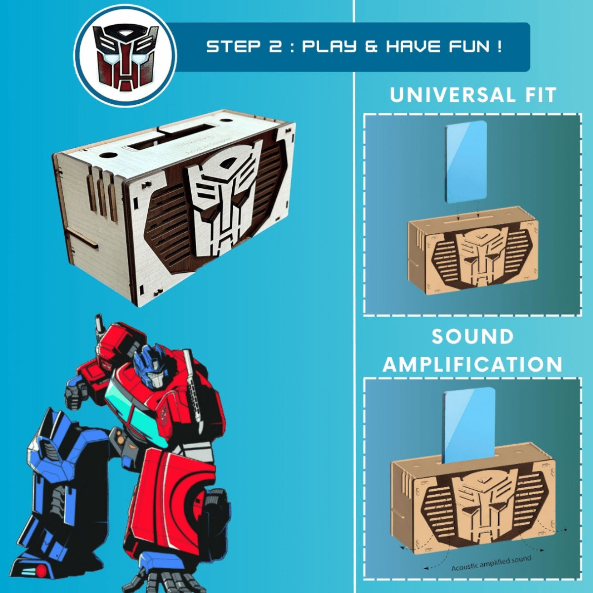 ThinkerPlace Transformer Acoustic Speaker Kit | Build & Learn Sound with Speaker (Age 6+)