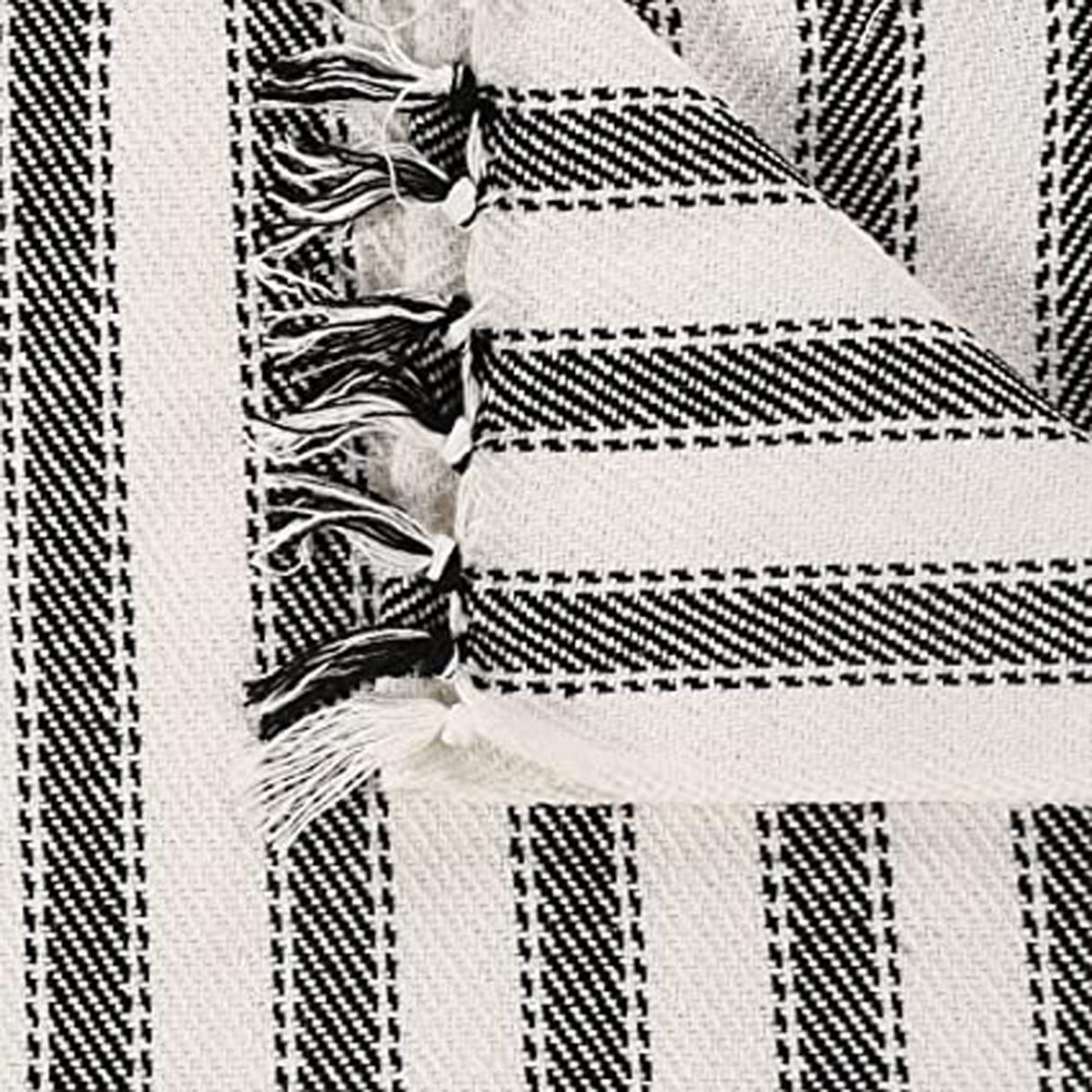 Sashaa World Green Striped Sofa Throw