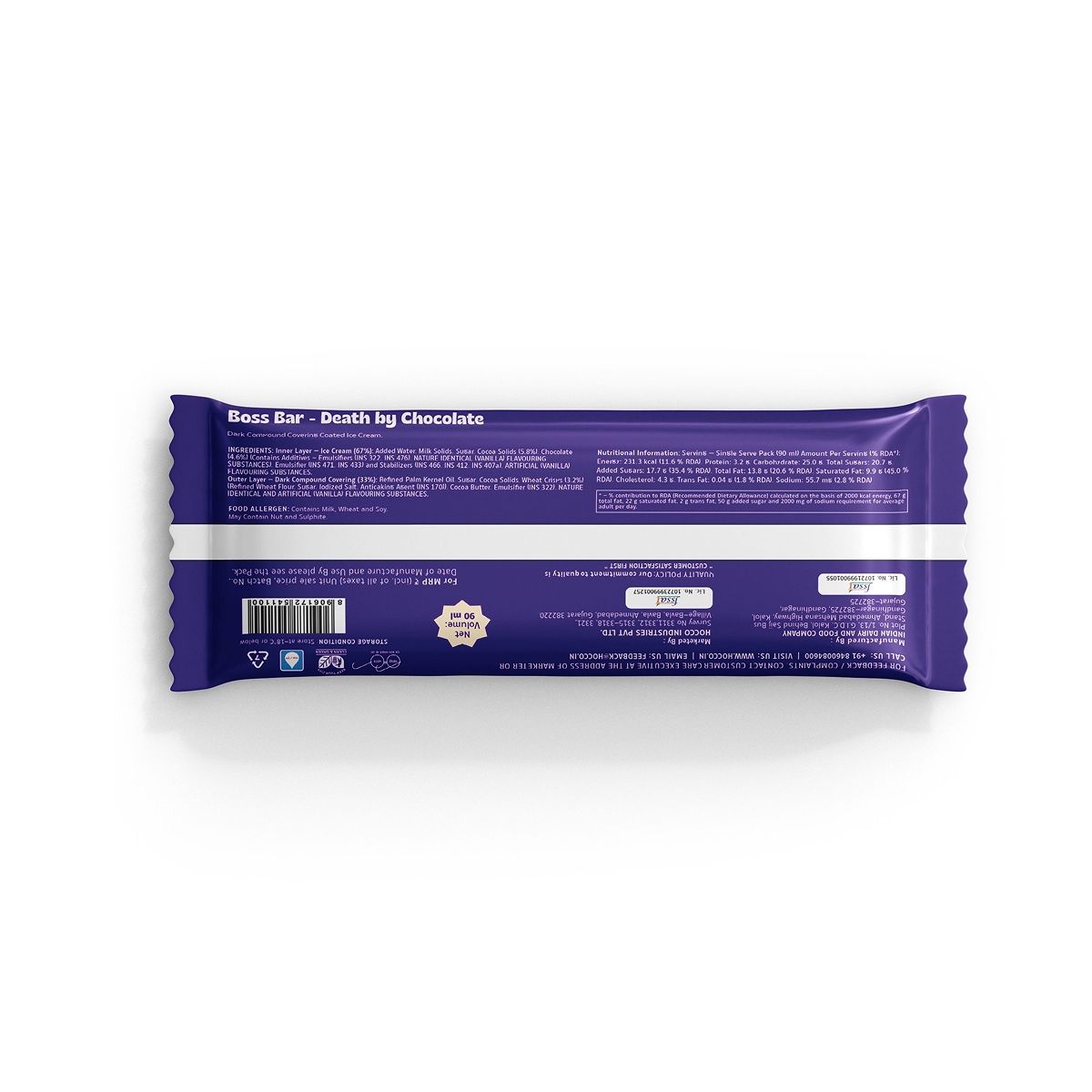 Hocco Death By Chocolate Boss Bar Ice Cream Stick 90 ml Combo