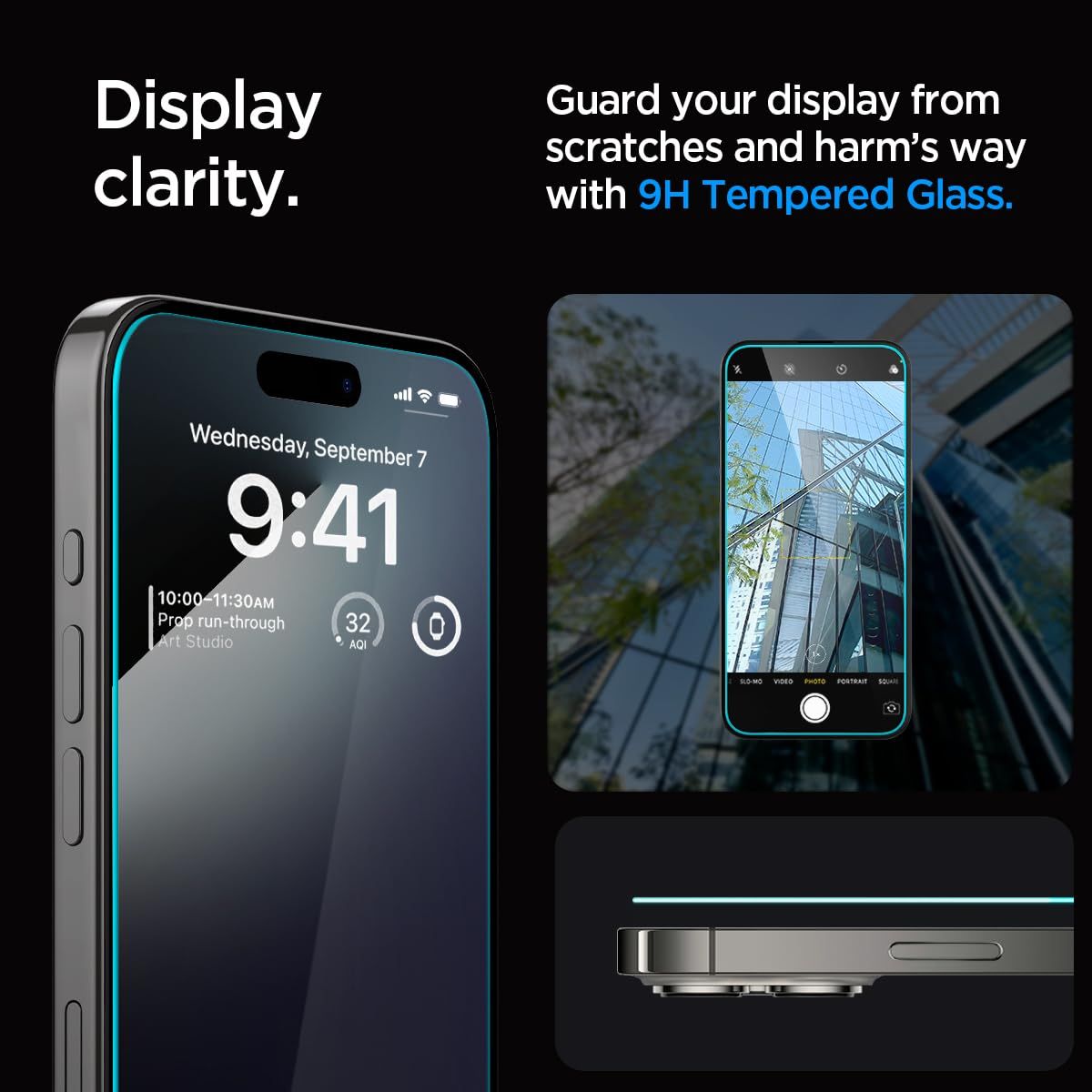 Spigen Ez Fit Tempered Glass Screen Protector Guard For Iphone 15 Pro Smartphone - 2 Pack