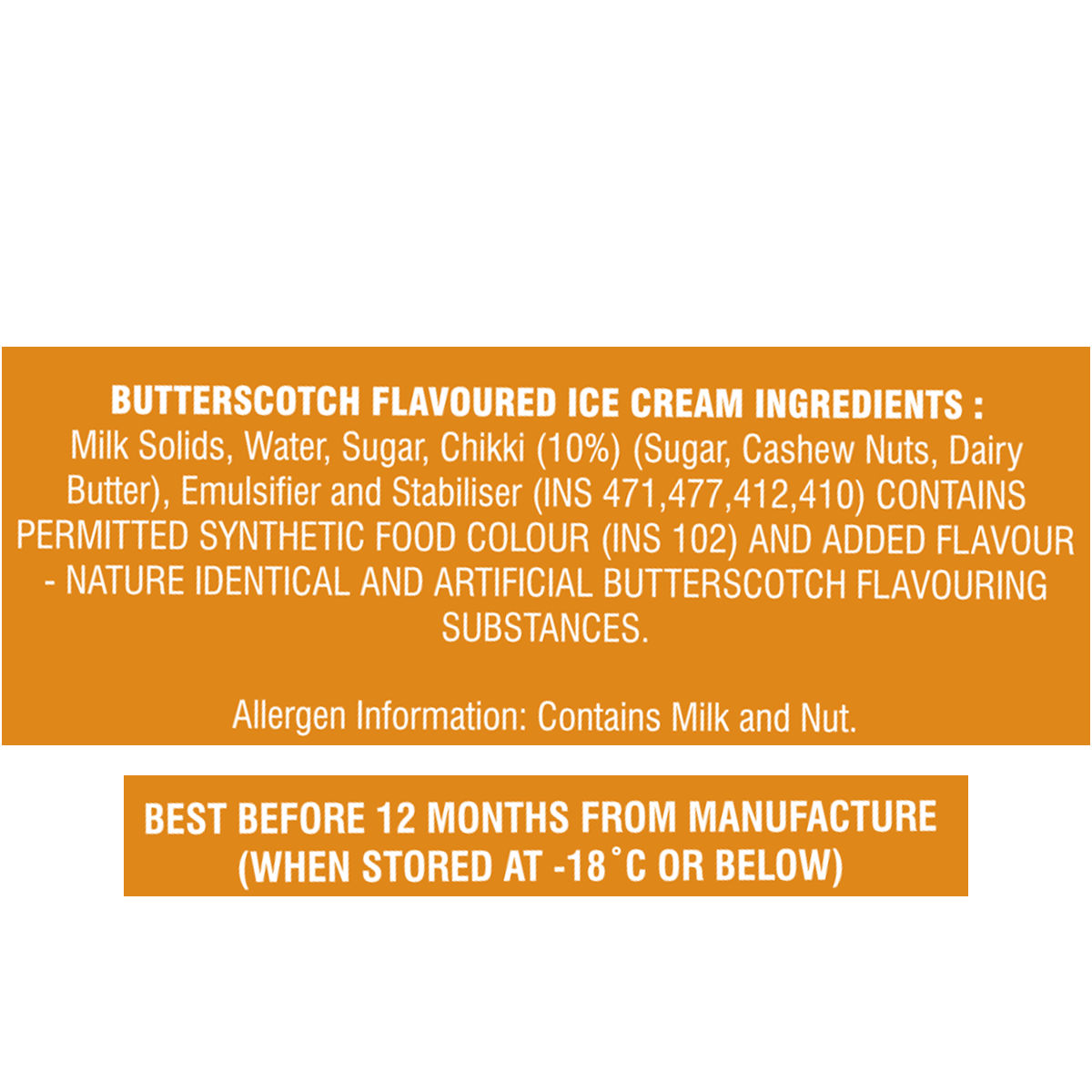 Dairy Day Crunchy Butter Scotch Ice Cream Tub 500 ml Combo