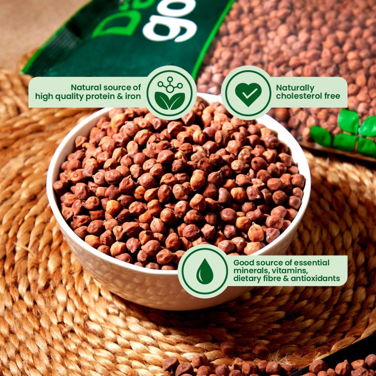 Daily Good Brown Chana(500gms) & Daily Good Unpolished Green Moong Whole(500gms) Combo