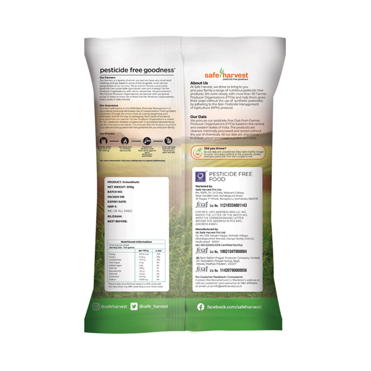 Safe Harvest Pesticide-Free Groundnut | Natural and Delicious 500 g Combo