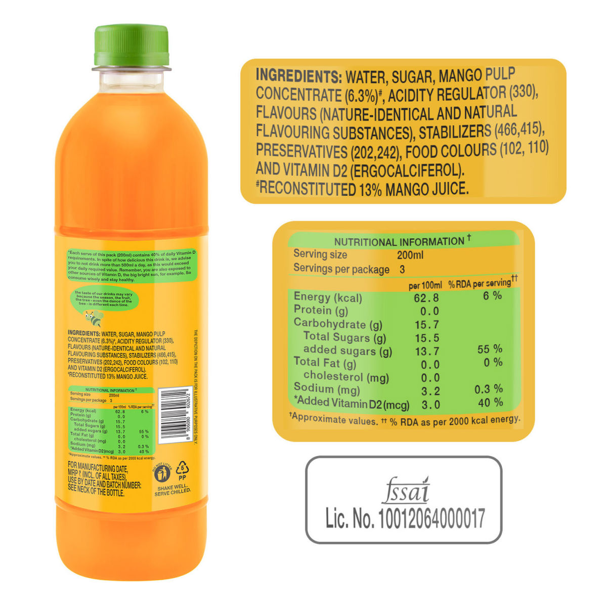Paper Boat Swing Mango Juice 600 ml Combo