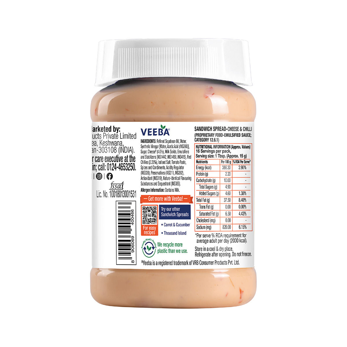 Veeba Sandwich Spread Cheese & Chilli (250g) Combo | Pack of 2 