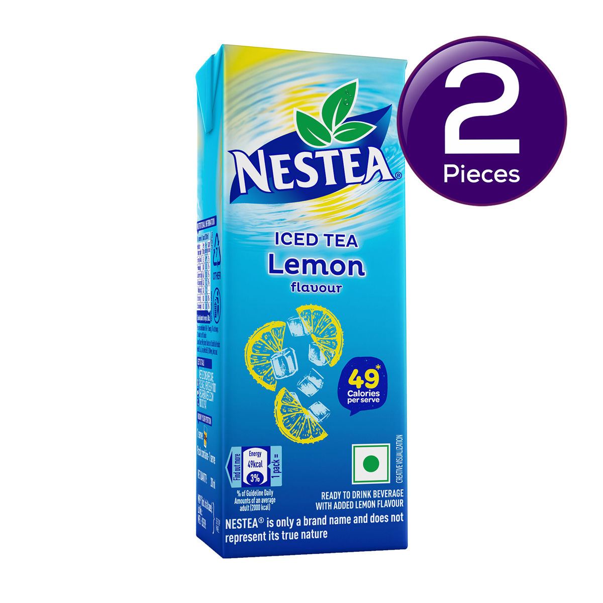 Nestea Lemon Iced Tea (Ready to Drink) - 49 Calories Only Tetra Pack 200 ml Combo
