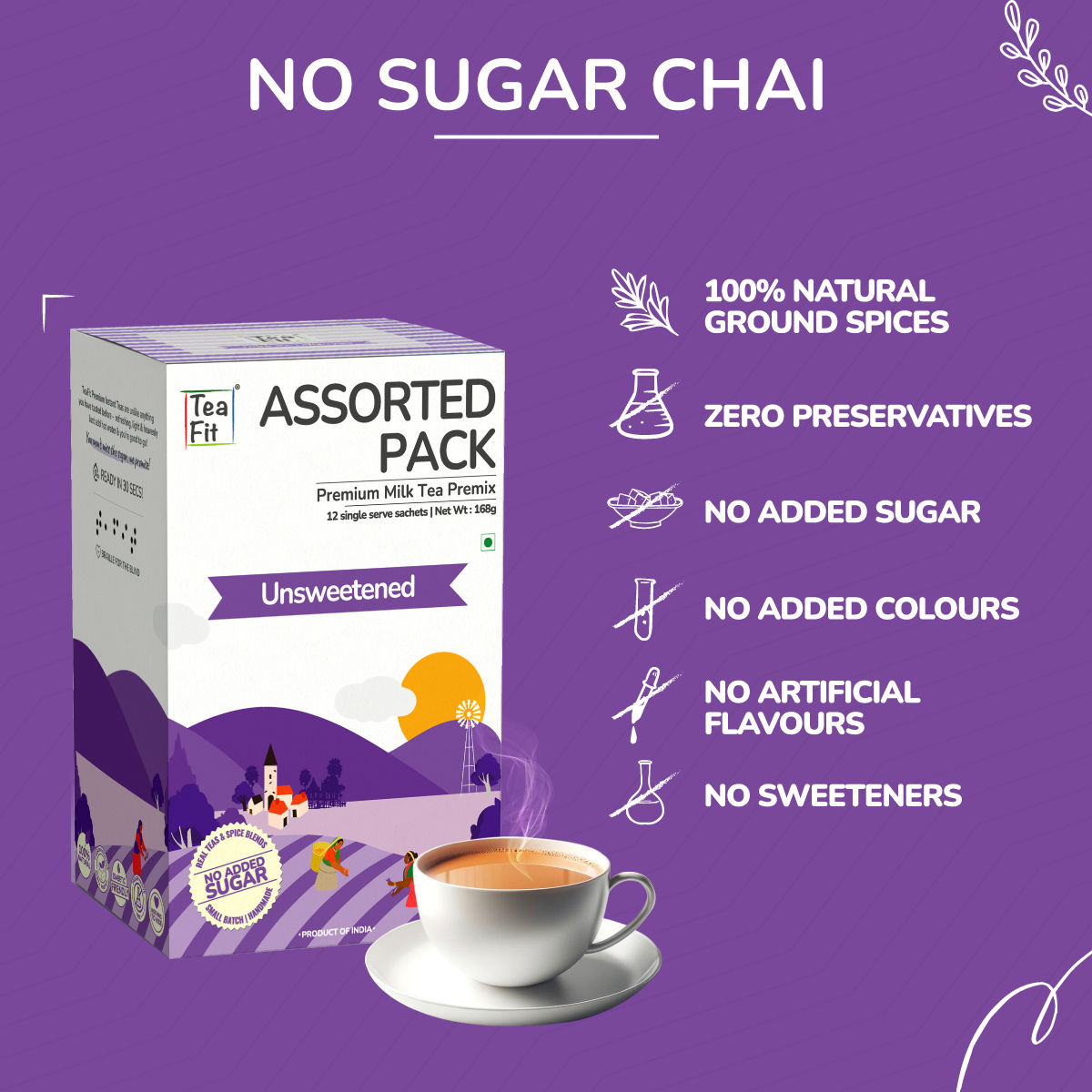 Teafit Unsweetened Assorted Tea Premix