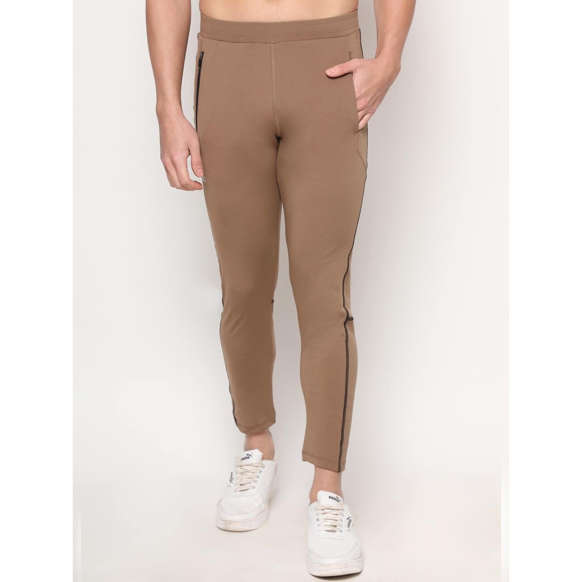 Dida Men's Sports Track Pant Regular Comfortable Stretchable Dry-Fit | Brown - 2XL