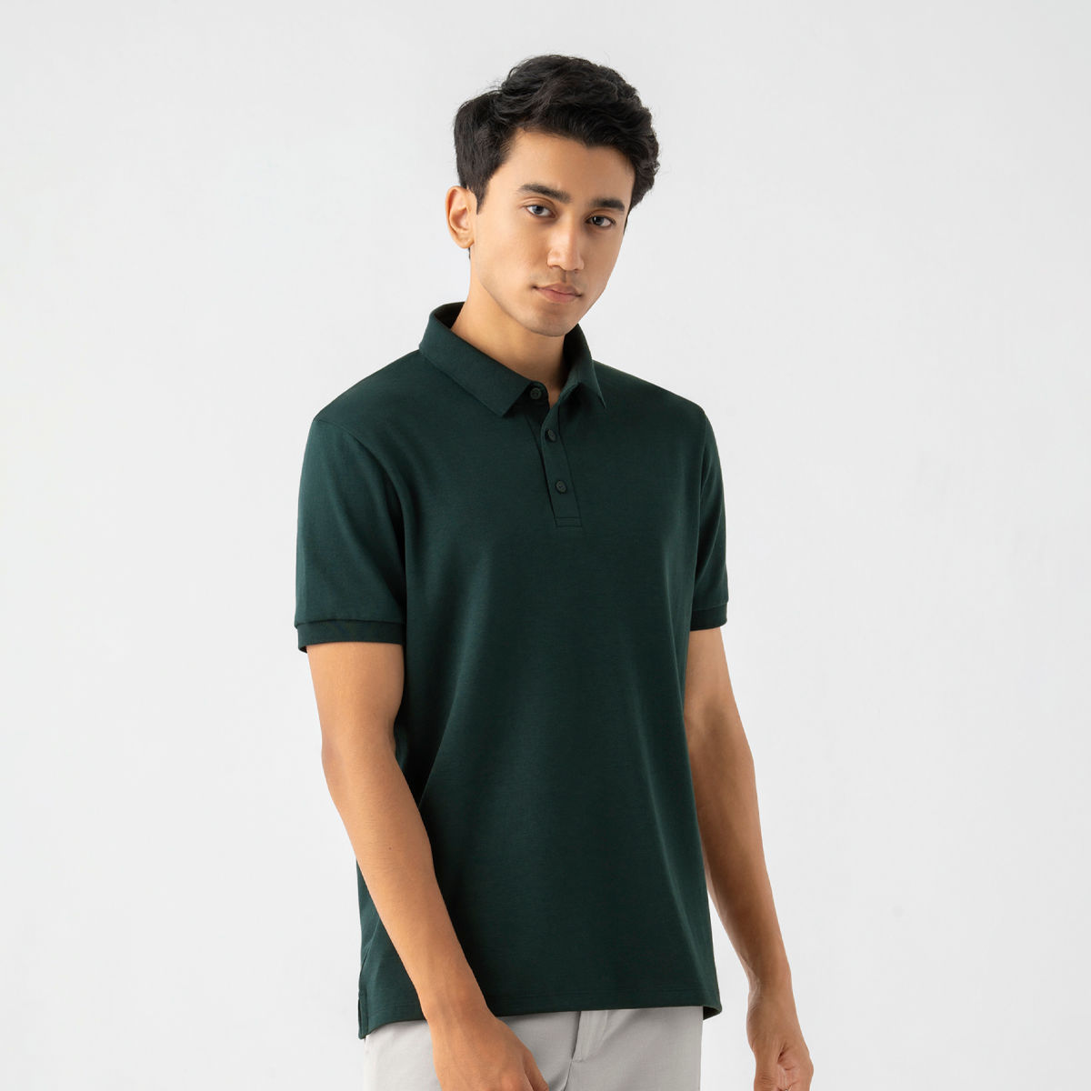 March Men's Supima Blend Polo | Juniper Green - L