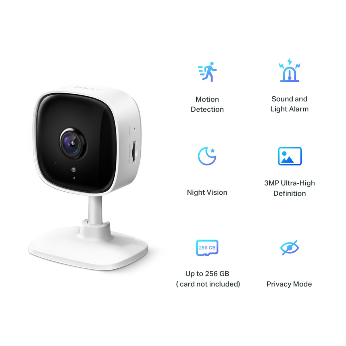 TP-Link Tapo C110 3MP Home Security Wi-Fi Camera,Alexa Enabled, 2-Way Audio, Night Vision