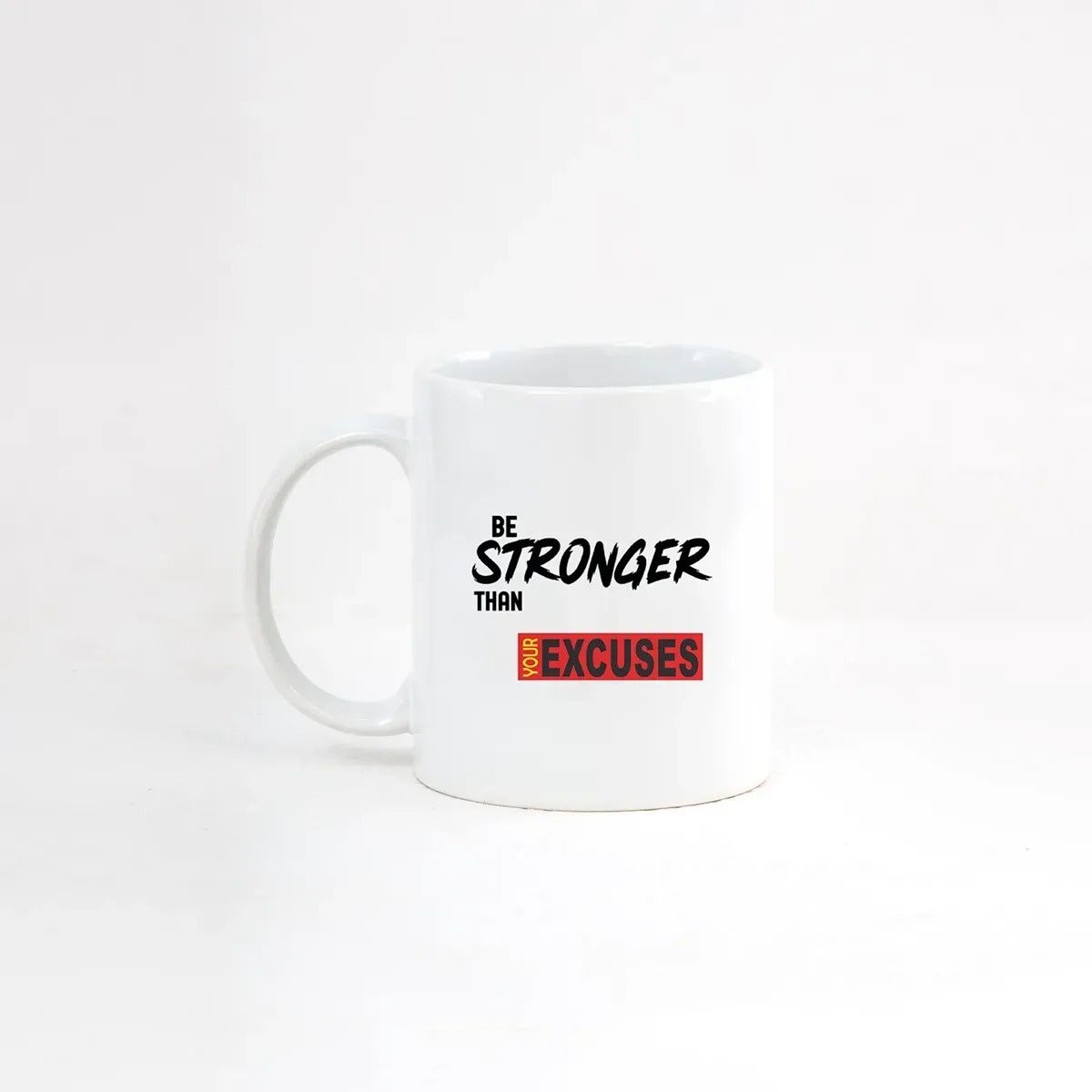 Clay Craft Fine Ceramic Swiss Rez27 Microwave Safe Coffee Mug With Be Stronger Quote | 360 ml