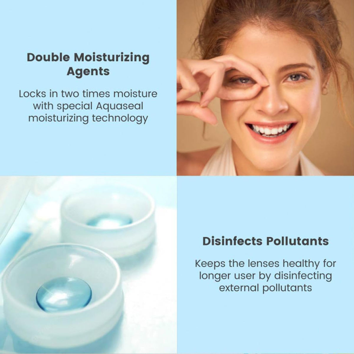 Aqualens Comfort Contact Lens Solution - Multipurpose | 360 ml + 1 Lens Case