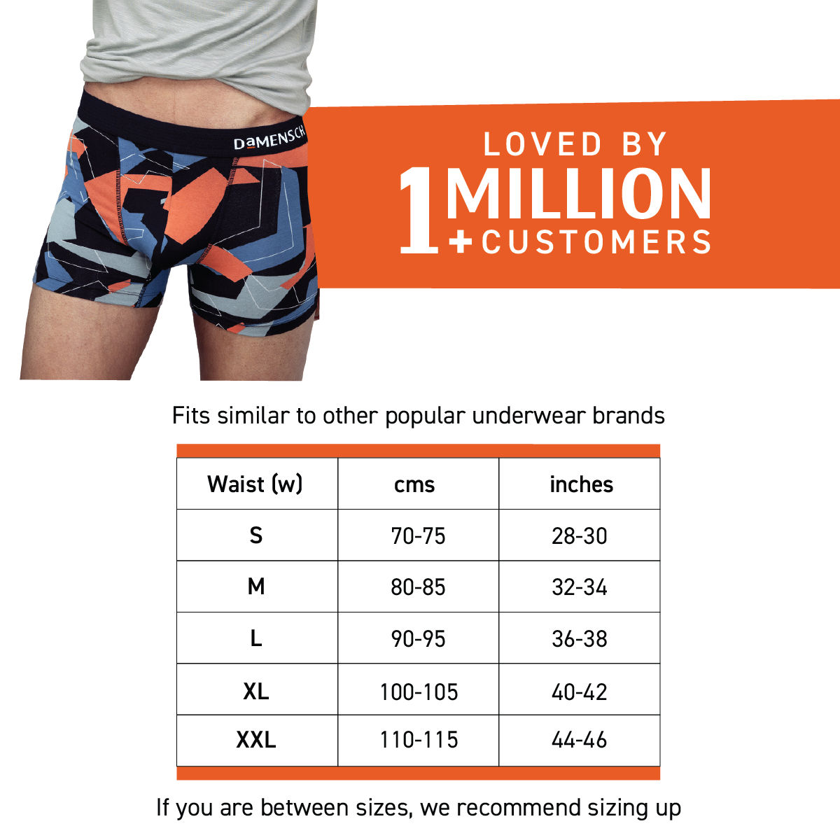 DaMENSCH Men's Modal Trunks | Black and Blue - XL