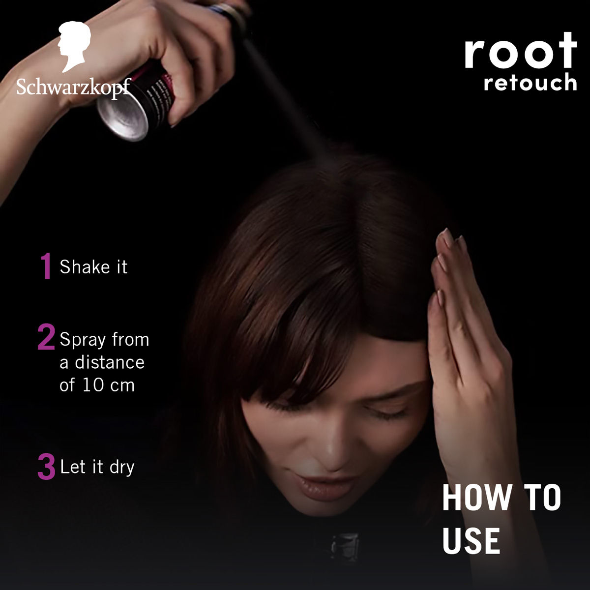 Schwarzkopf Root Retouch Temporary Root Cover Spray Hair Colour - Black