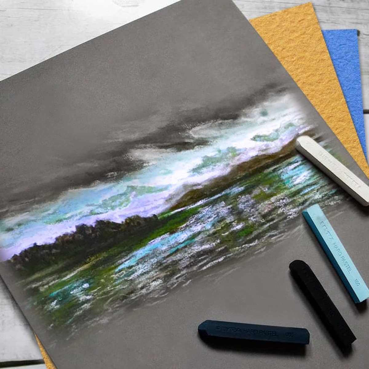 Paperpep Artists Pastel Papers 160Gsm A4 Multicolor Shades Assorted Pack Of 20 Sheets