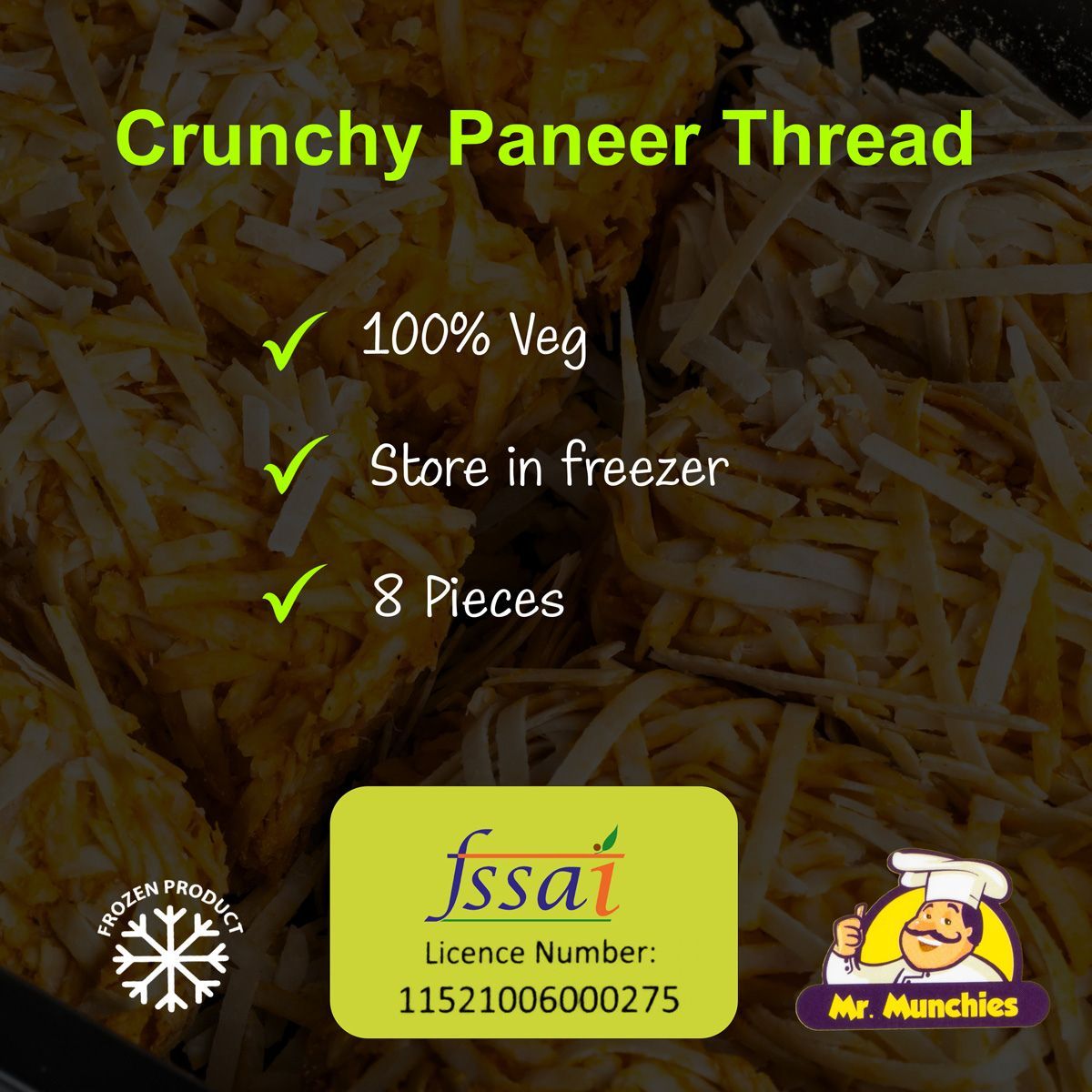 Mr. Munchies Veg Spring Roll(280gms) & Mr. Munchies Crunchy Thread Paneer(220gms) Combo