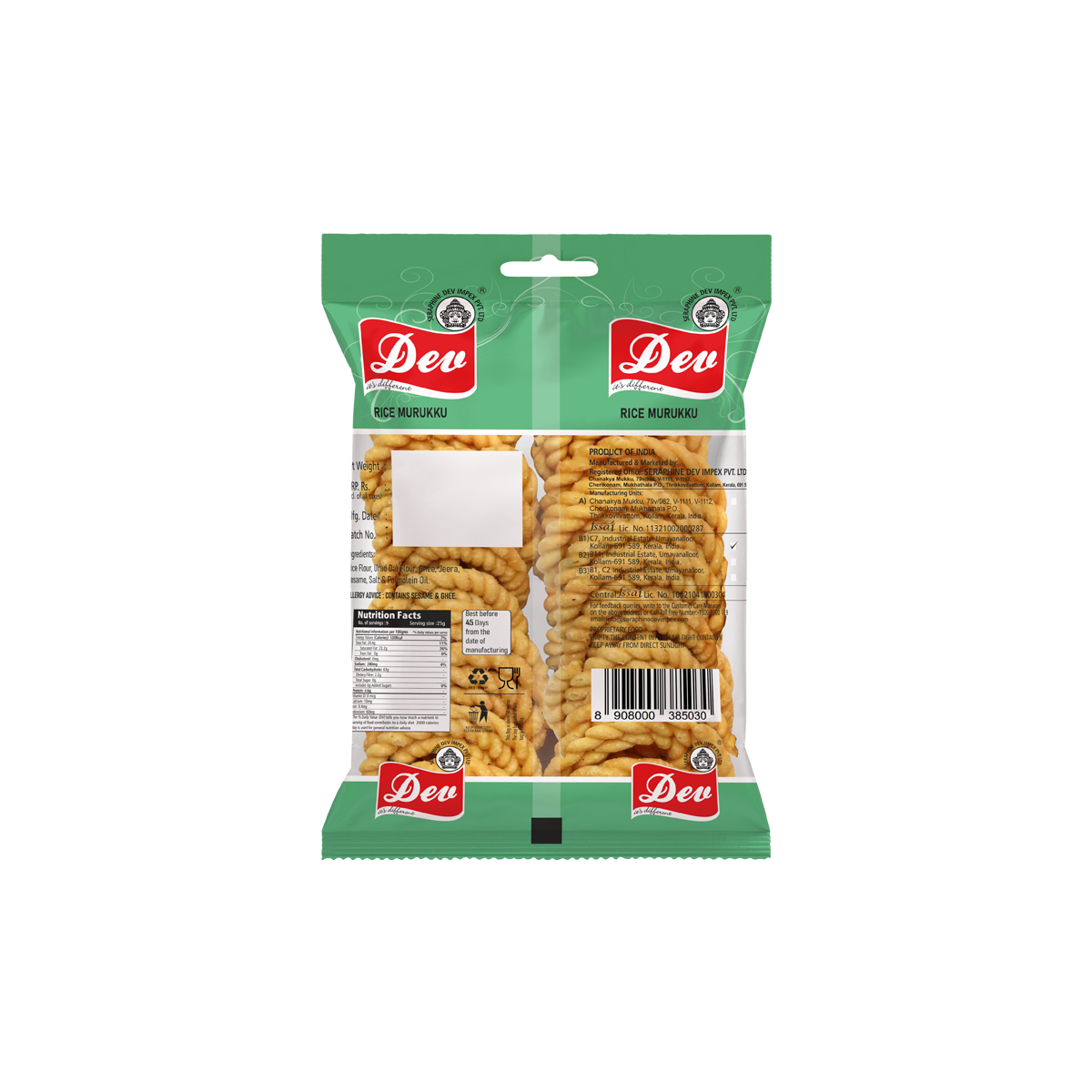 Dev Snacks Rice Murukku